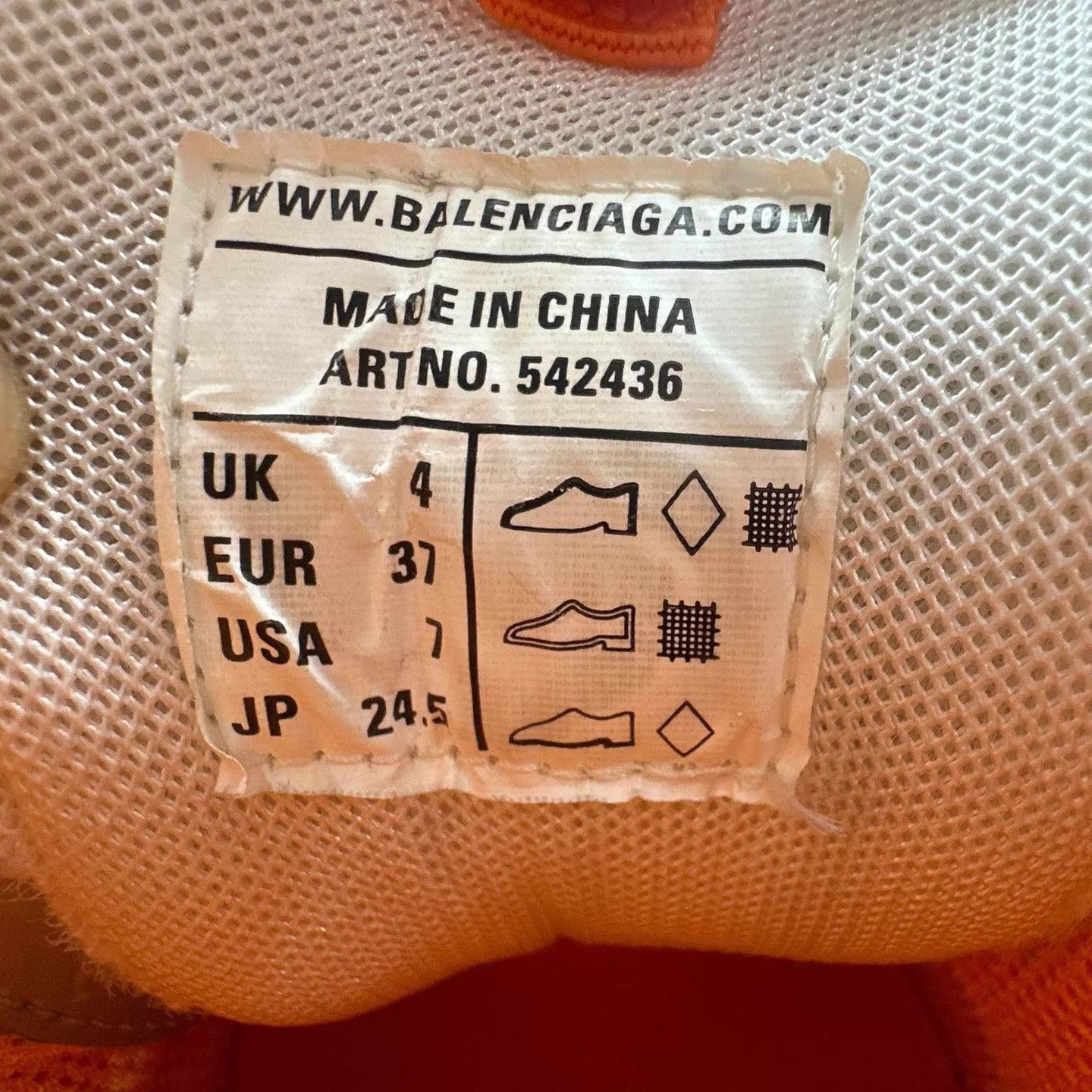 Balenciaga Balenciaga Track Nylon Dad Sneaker White Orange 37 Size US 7 / IT 37 - 7 Thumbnail