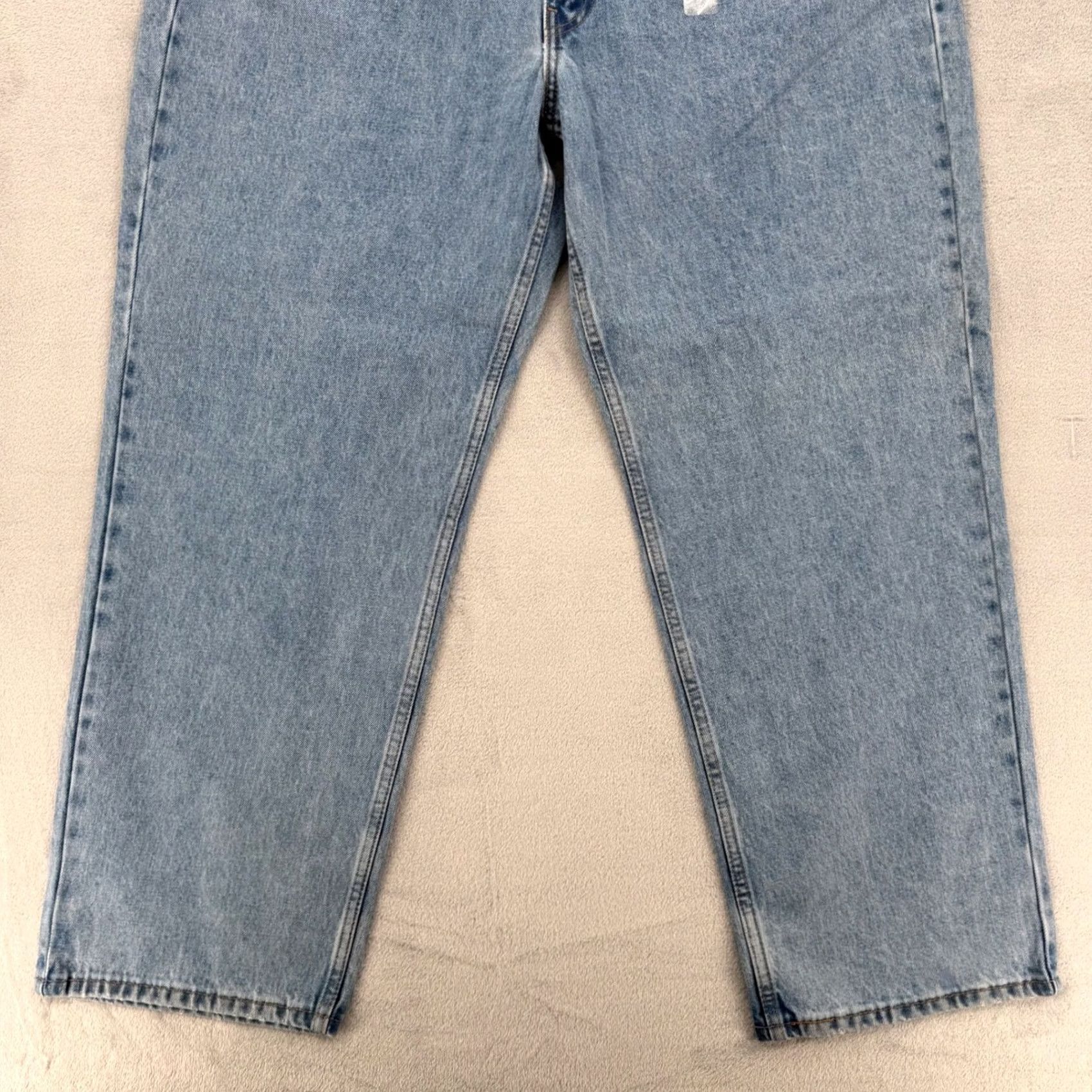 Denime Levi's 513 Jeans Mens 42x30 Light Wash Straight Fit Denim Pants Size US 42 / EU 58 - 4 Thumbnail