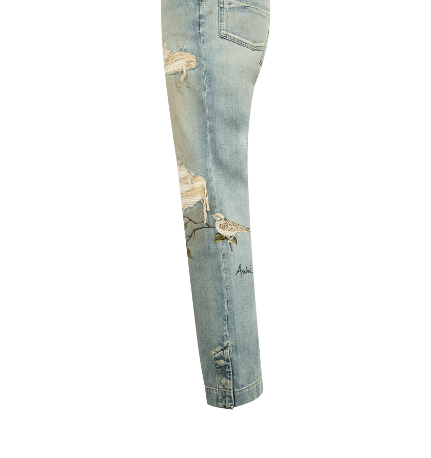 Amiri o1h1sh10526 Chateau MX1 Straight Flare Jean Size US 34 / EU 50 - 3 Thumbnail