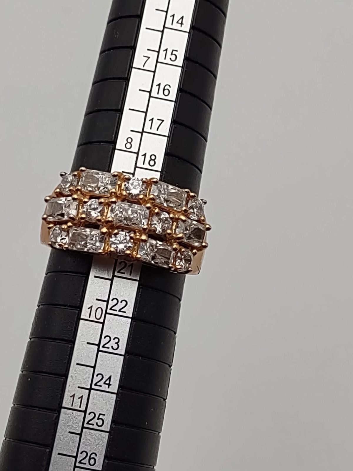 Sterling Silver Sterling Silver Wide Band CZ Ring Size 8 925 China Size ONE SIZE - 3 Thumbnail