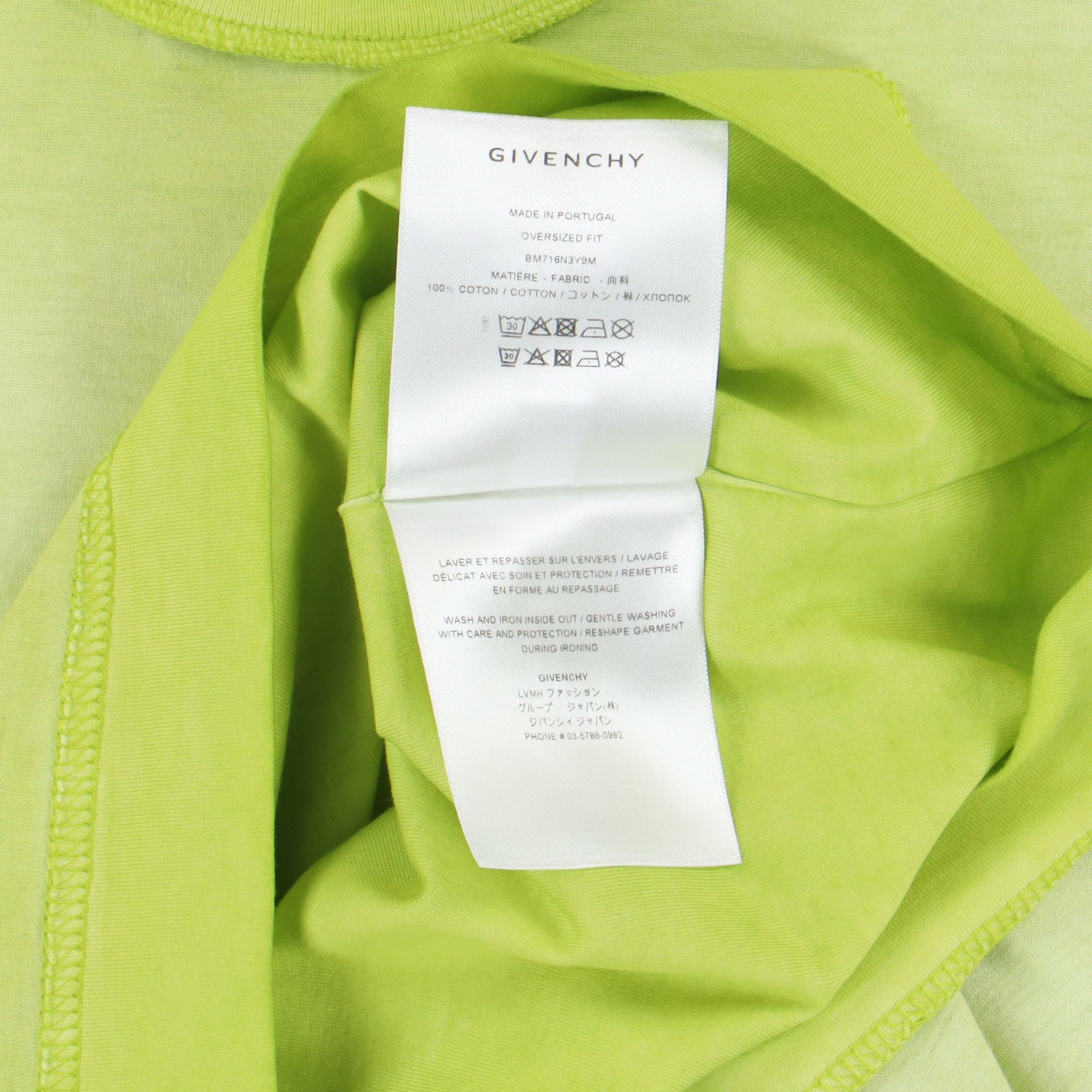 (B).Stroy × Givenchy Green Inside Out Global Peace Logo Oversized T-Shirt Size US M / EU 48-50 / 2 - 7 Thumbnail