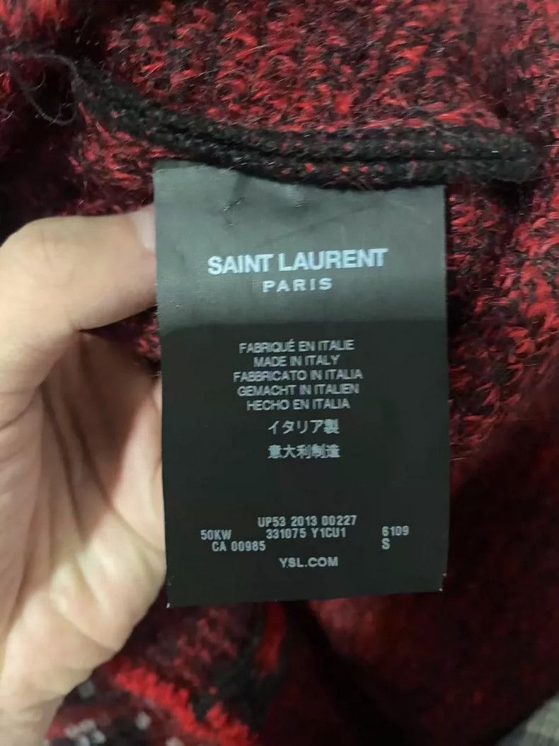 Saint Laurent Paris Saint Laurent Paris 13FW Red Scales Leopard Sweater Size US S / EU 44-46 / 1 - 5 Thumbnail