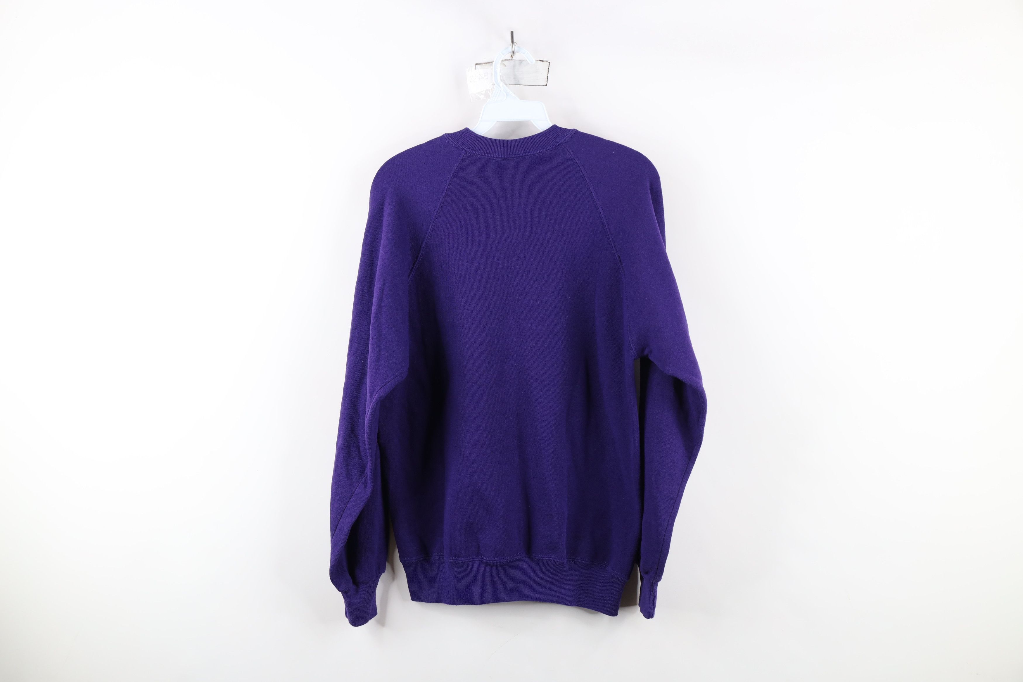 Vintage Vintage 90s Streetwear Blank Crewneck Sweatshirt Purple USA Size M / US 6-8 / IT 42-44 - 12 Thumbnail