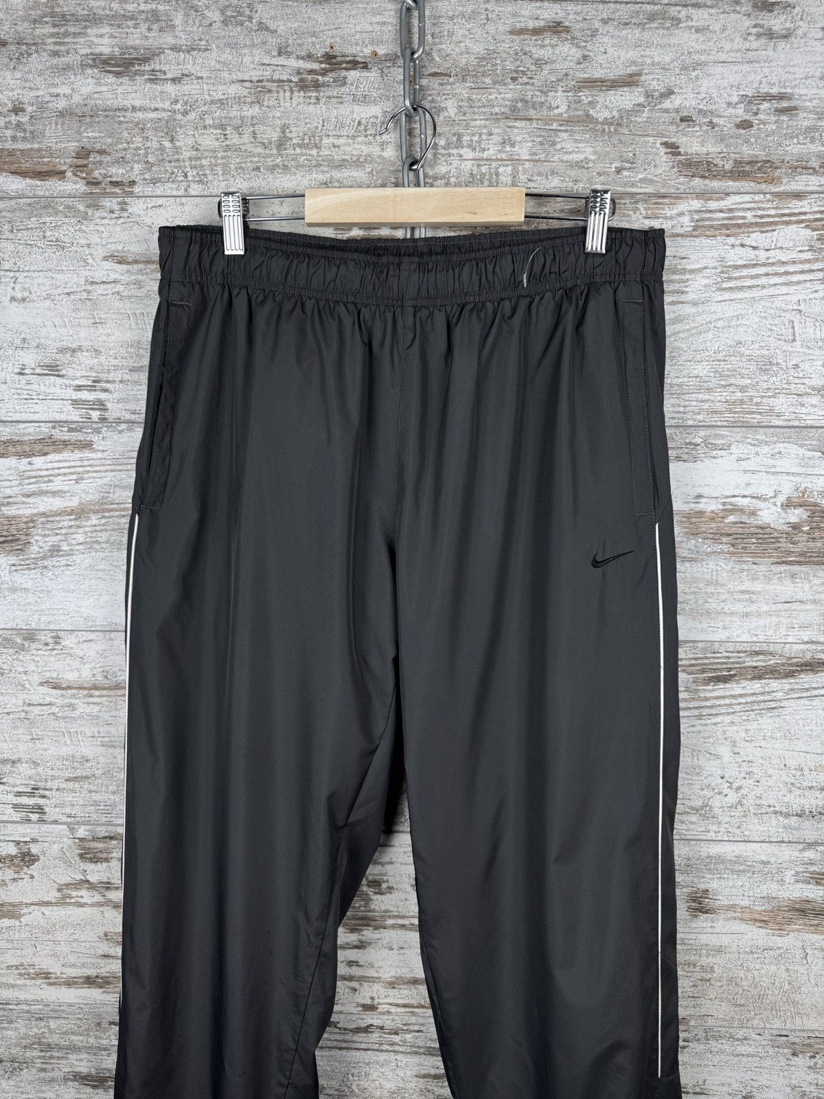 Nike Mens Vintage Nike swoosh nylon sweatpants y2k pants drill Size US 34 / EU 50 - 2 Thumbnail