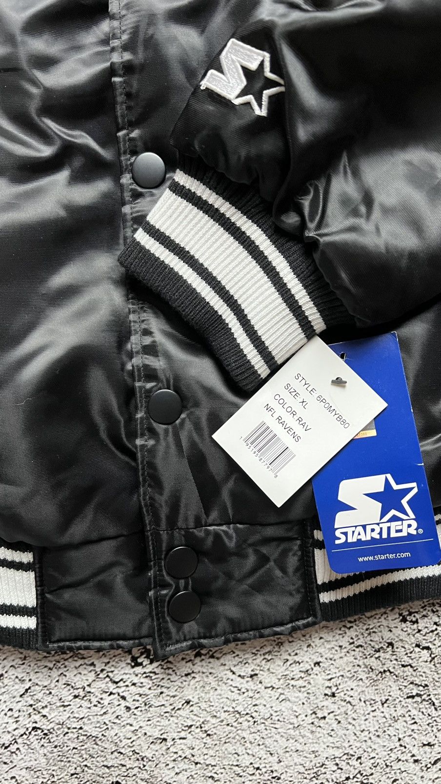 Starter NWT‼️Baltimore Ravens NFL starter vintage satin bomber Size US XL / EU 56 / 4 - 3 Thumbnail