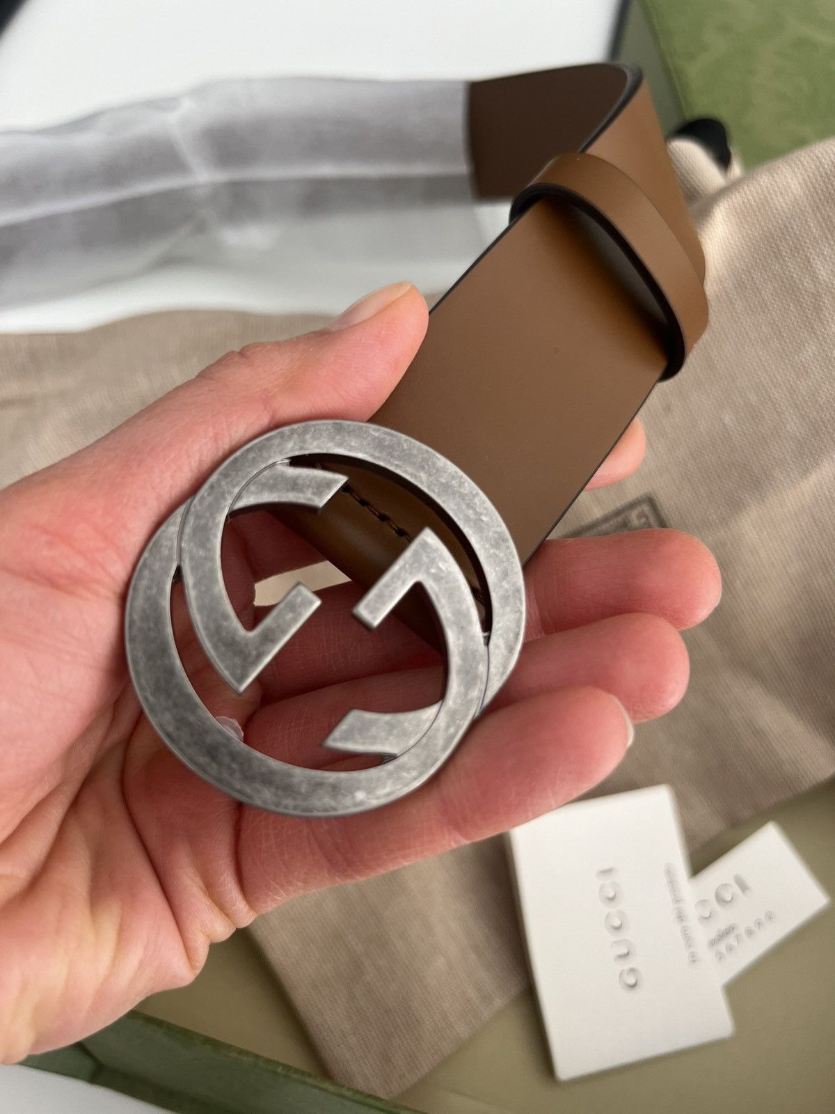 Gucci Gucci Interlocking G Leather Belt Size ONE SIZE - 3 Thumbnail