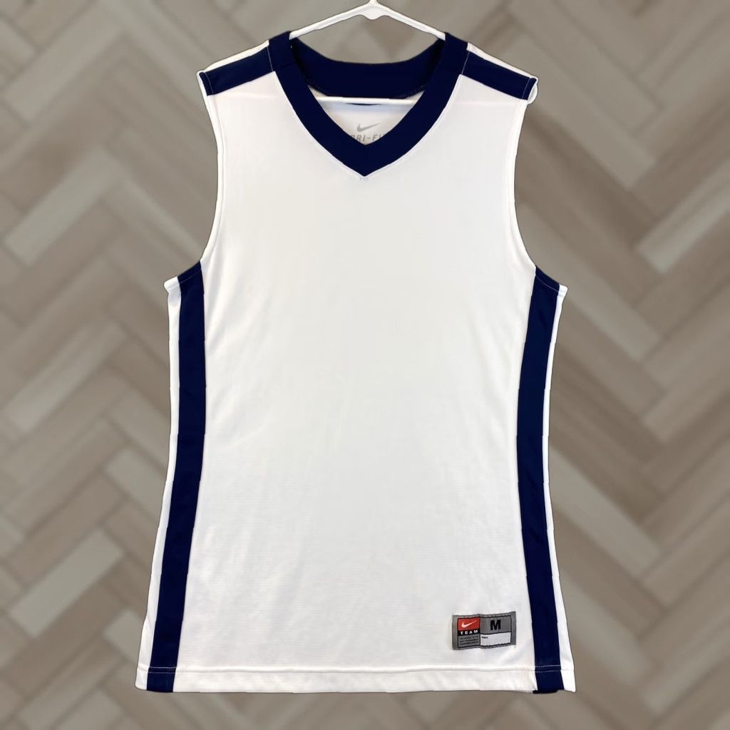 Nike Nike Dri-Fit White & Black Sleeveless Jersey Adult M Medium Tank /64-9 Size US M / EU 48-50 / 2 - 1 Thumbnail