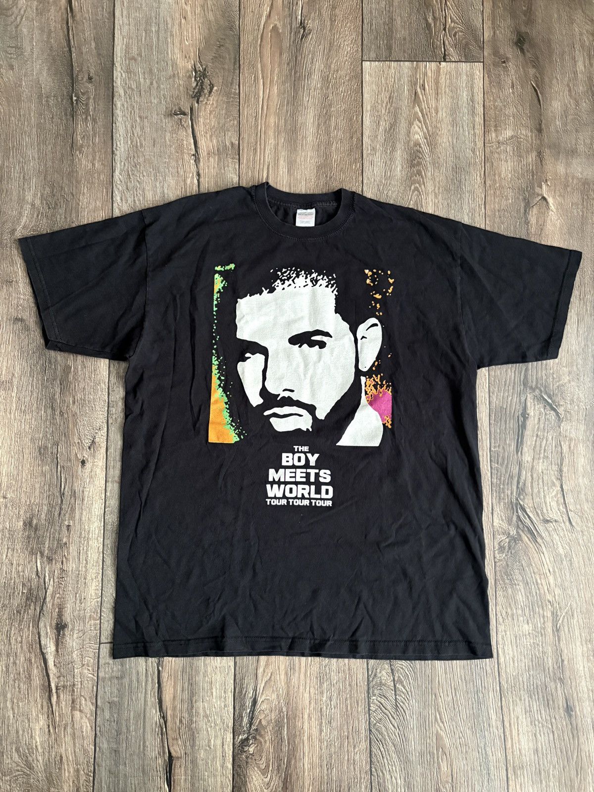 Drake 2017 Drake The Boy Meets World OVO Tour Rap T-Shirt Black Size US XL / EU 56 / 4 - 1 Thumbnail