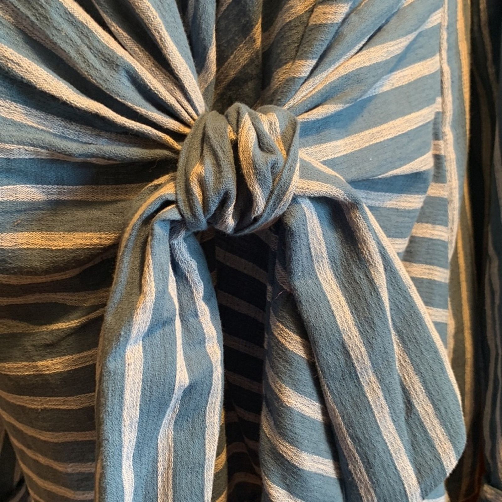 Vintage Suzanne Betro striped gauzy blouse tie front Size XL / US 12-14 / IT 48-50 - 7 Thumbnail