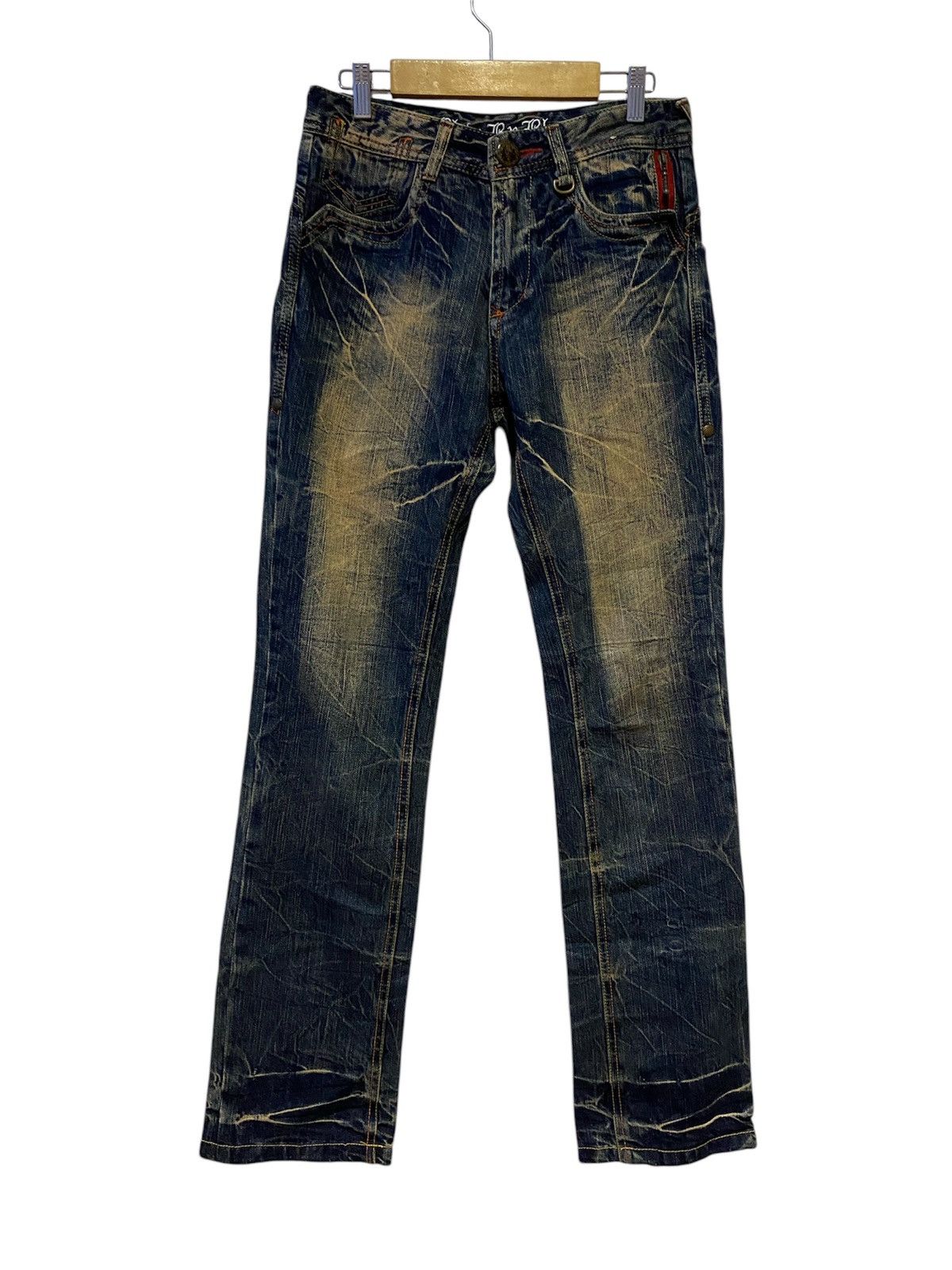 Japanese Brand Blow By Blue Distressed Denim Jeans Size US 30 / EU 46 - 1 Thumbnail