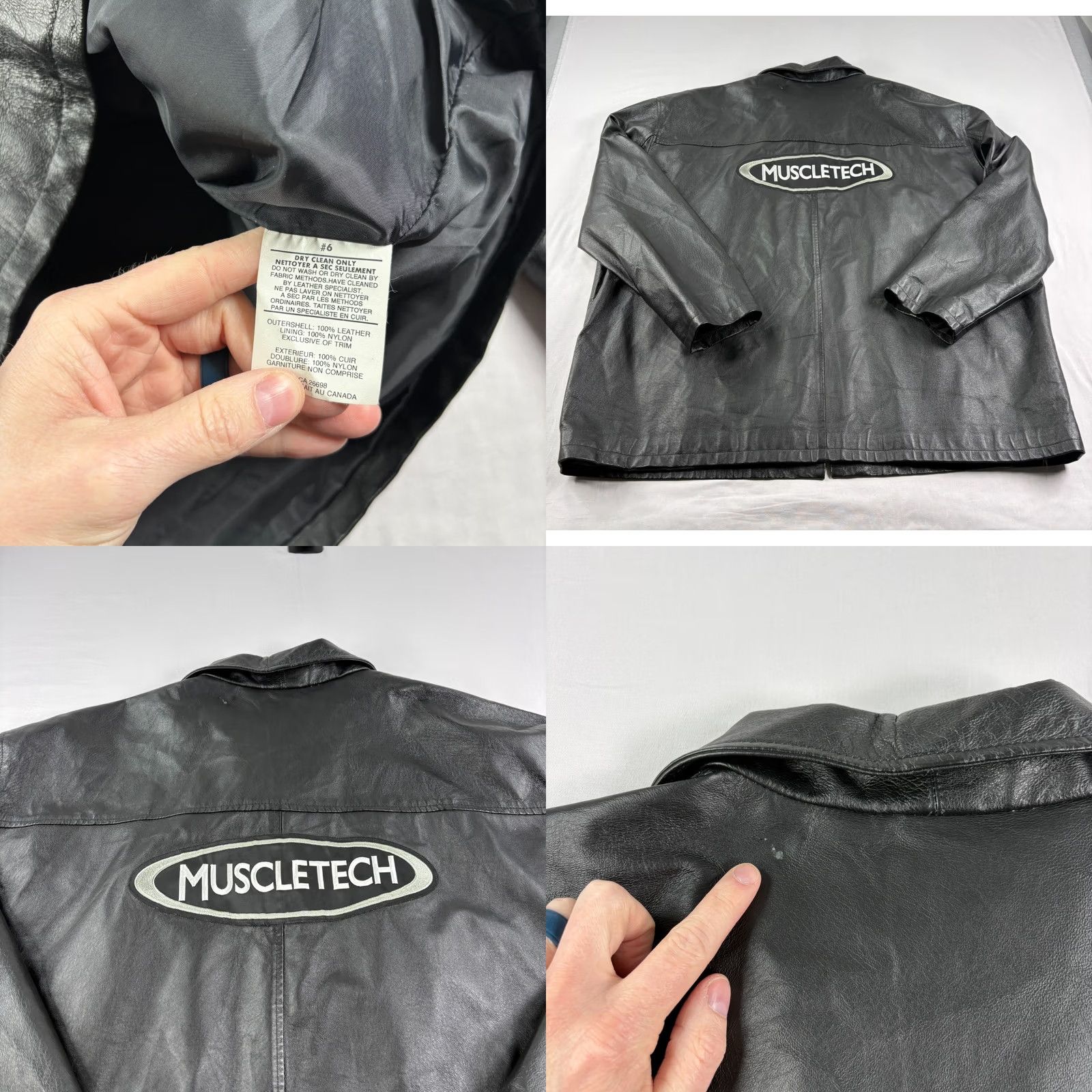 Vintage VINTAGE Saxon Motorcycle Jacket Mens 3XL Black Full Zip Embroidered Leather Jacket Size US XXL / EU 58 / 5 - 8 Thumbnail