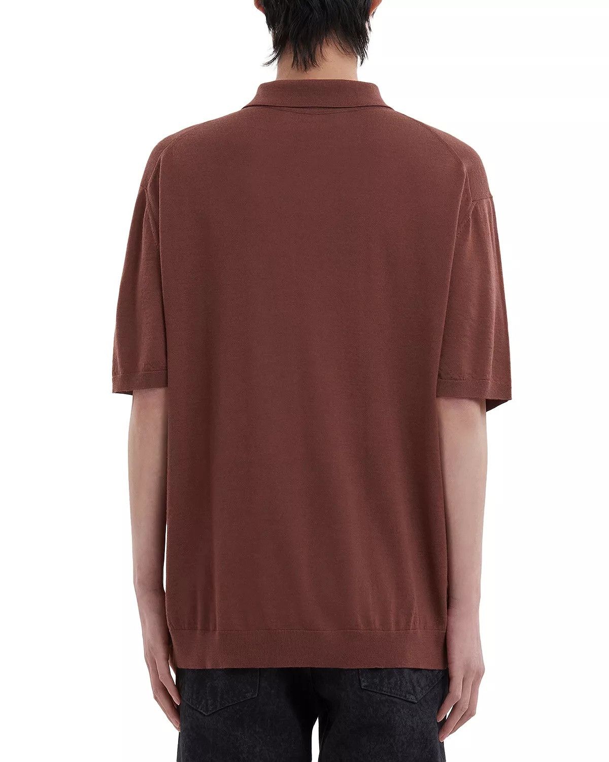 Marni o1w1db10625 Fine Wool Polo Shirt in Brown Size US S / EU 44-46 / 1 - 3 Thumbnail