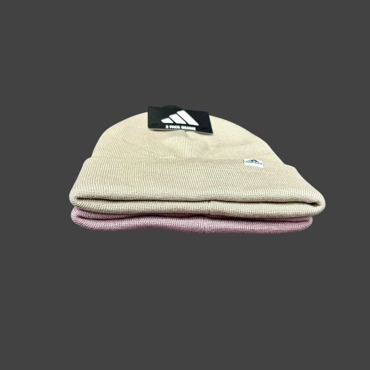 Adidas Adidas Women’s Fold Beanie Beige Purple 2-Pack Sz OS Size ONE SIZE - 8 Thumbnail