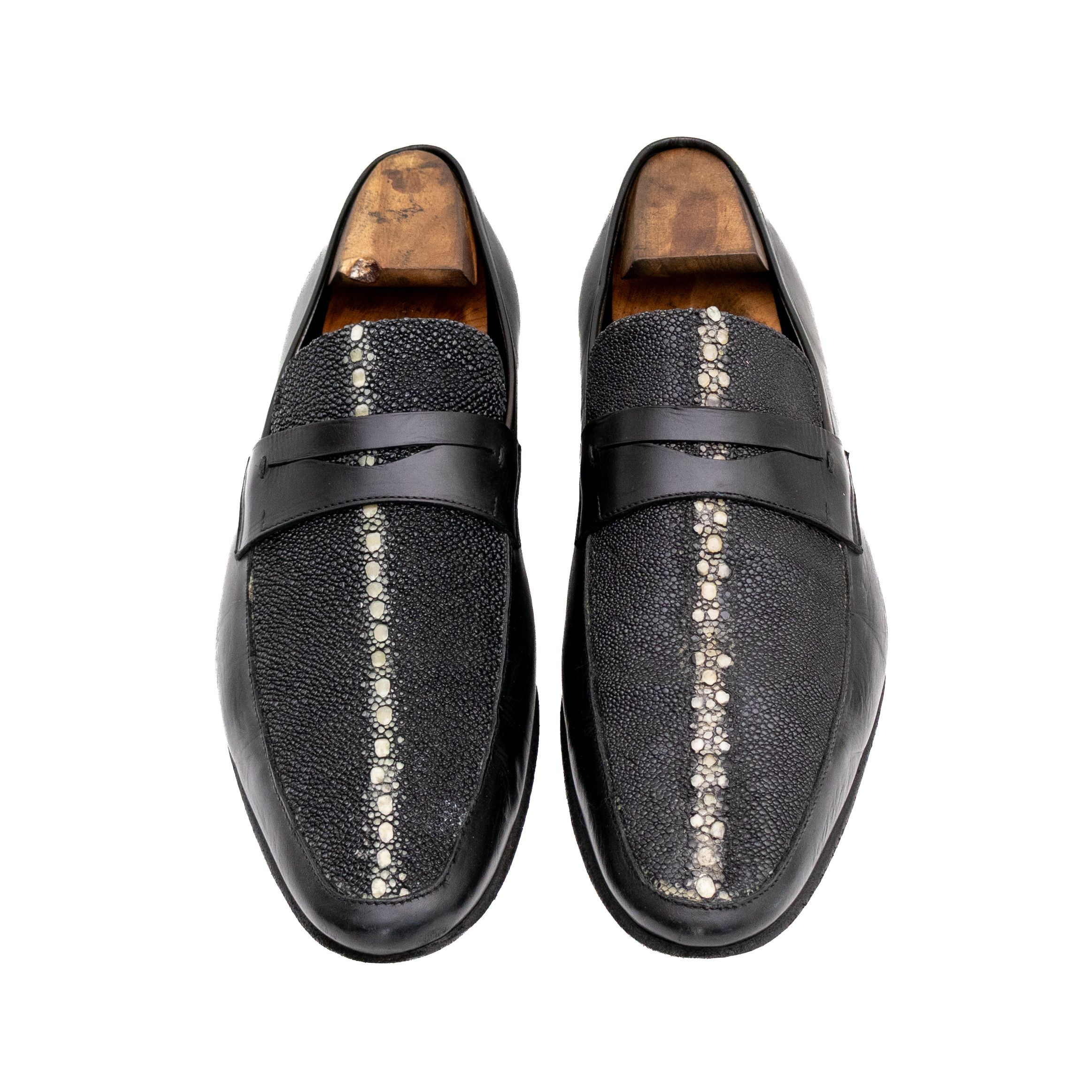 Salvatore Ferragamo Salvatore Ferragamo Stingray Leather Loafers Black US 12 D Size US 12 / EU 45 - 5 Thumbnail