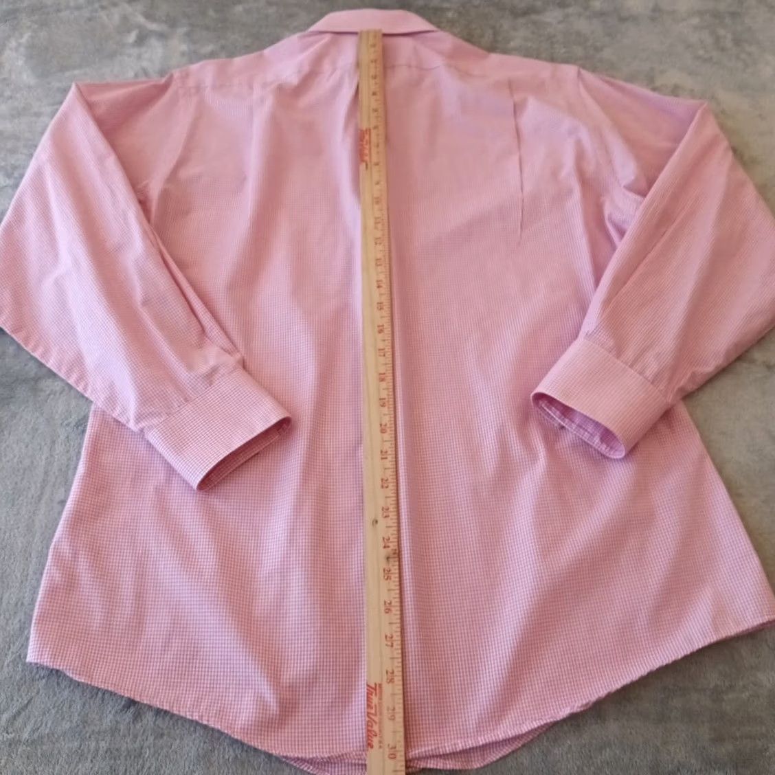 Van Heusen Van Heusen Shirt Mens 16 Pink Plaid Long Sleeve Button Up Cotton Blend Dress Shirt Mens Cardi? Size US L / EU 52-54 / 3 - 6 Thumbnail