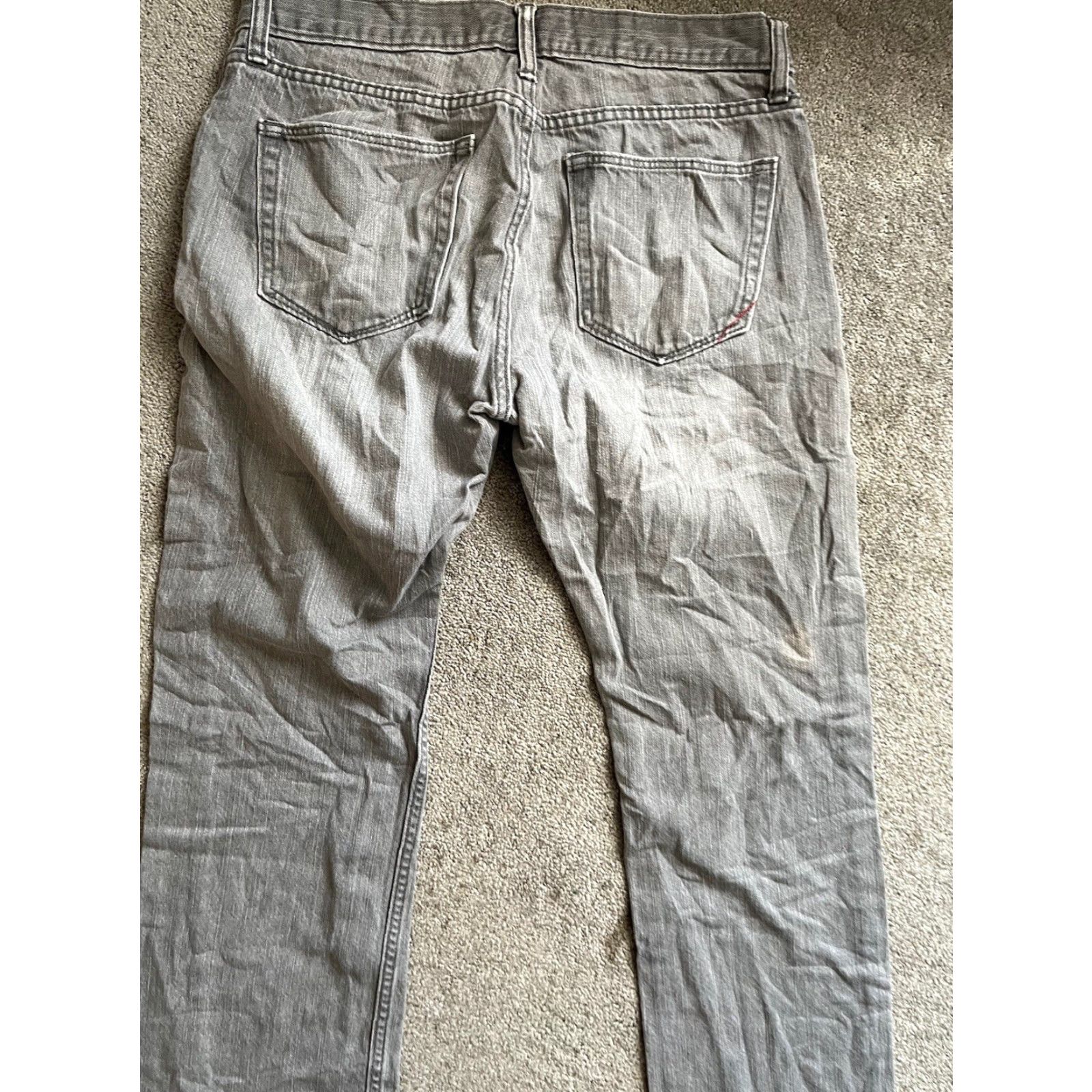 Banana Republic Banana Republic Jeans Mens 32x31 Gray Vintage Straight Leg Preppy Distressed Denim Regular Button Zip Cotton Blend USA Mens Size US 32 / EU 48 - 4 Thumbnail