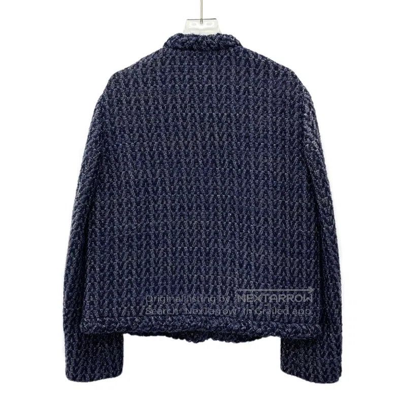 Valentino Valentino Dark blue studded buttoned wool tweed jacket Size M / US 6-8 / IT 42-44 - 2 Thumbnail