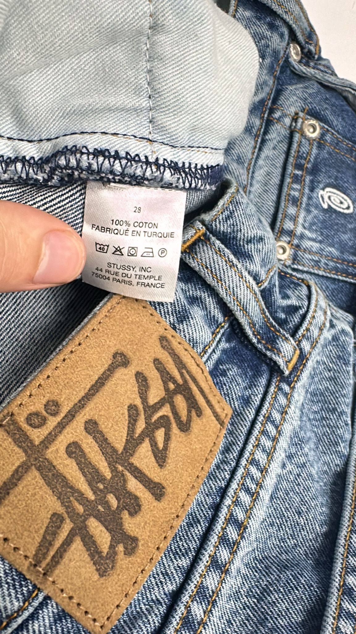 Stussy × Vintage Stussy Big Ol Jean Denim Washed Blue Size 28 Size US 28 / EU 44 - 7 Thumbnail