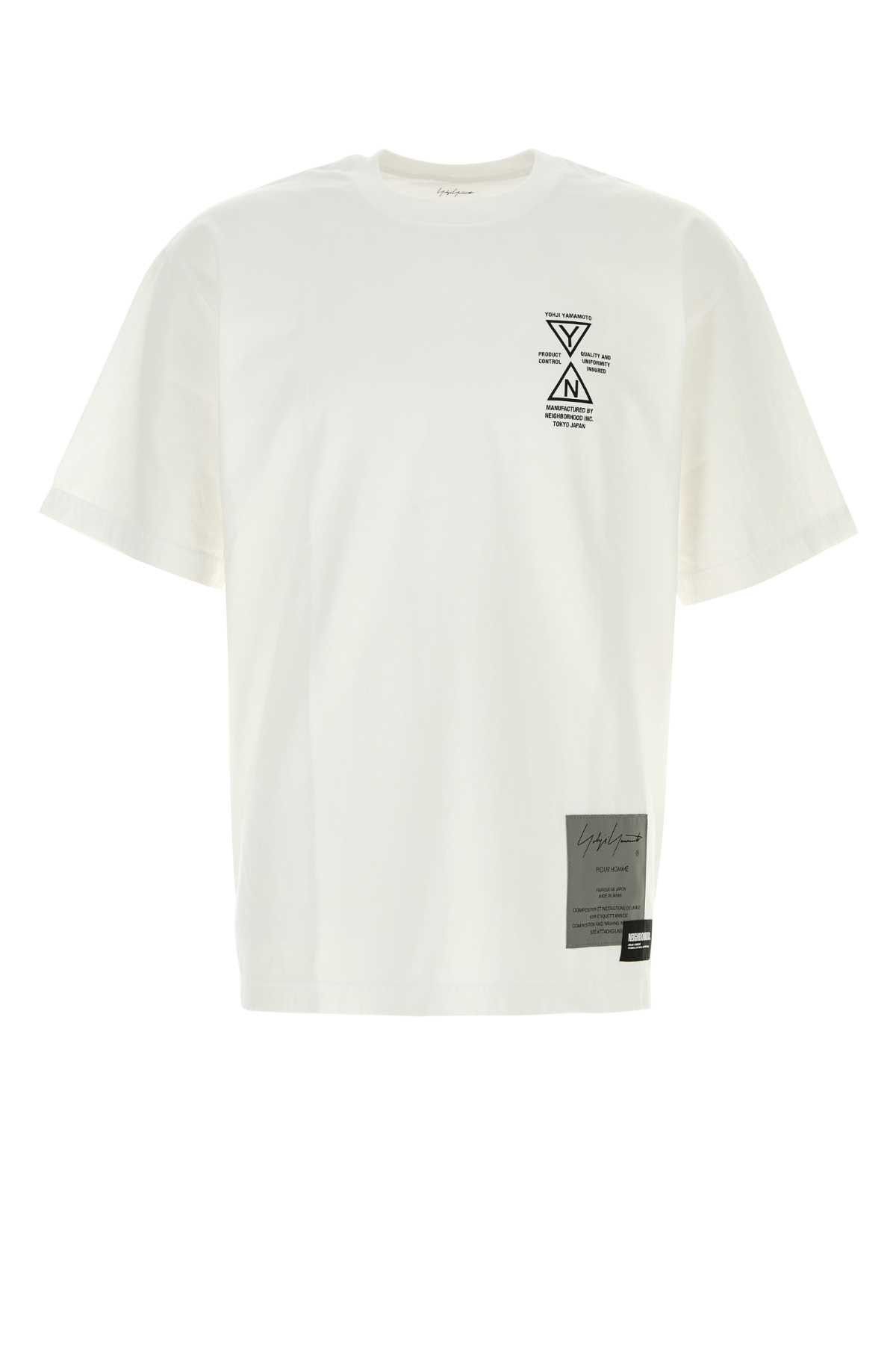 Yohji Yamamoto White Cotton Yohji Yamamoto X Neighborhood T-Shirt Size US XL / EU 56 / 4 - 1 Thumbnail