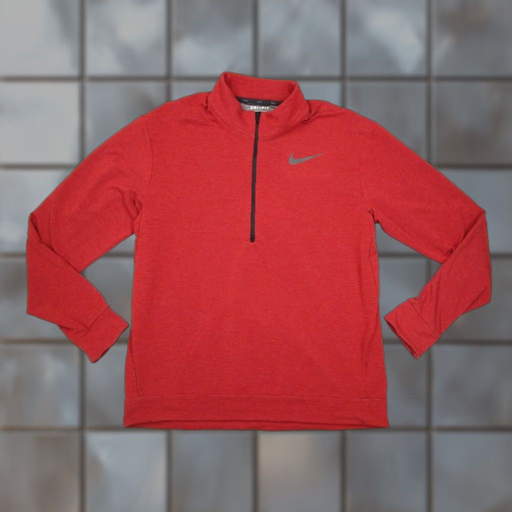Nike Nike Jacket Mens Large Red Dri-Fit 1/2 Zip Performance Pullover Active Swoosh Size US L / EU 52-54 / 3 - 1 Thumbnail