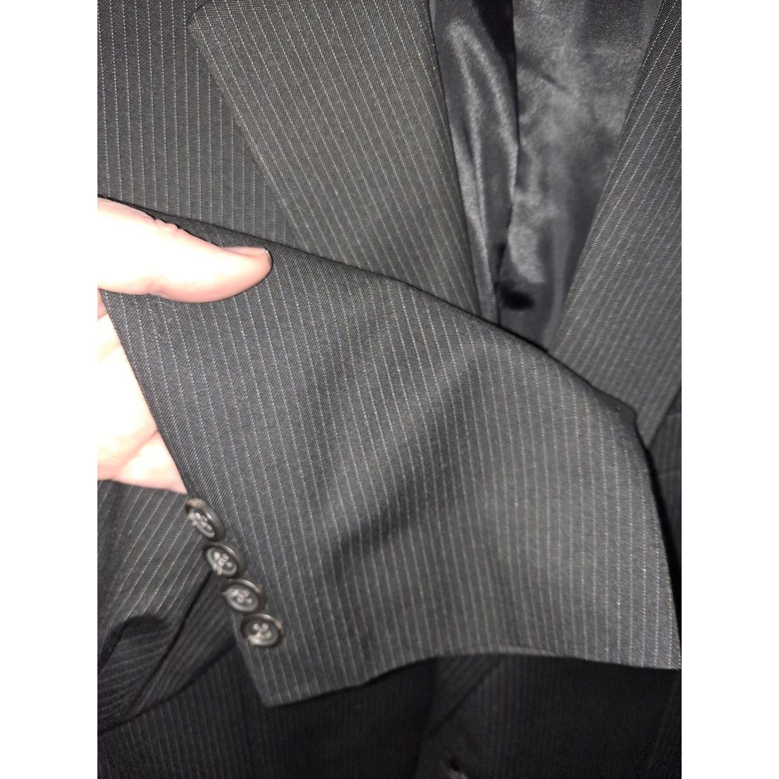 Chaps Chaps Blazer Black Pinstripe Polyester/Rayon Size 44L Size 44R - 8 Thumbnail