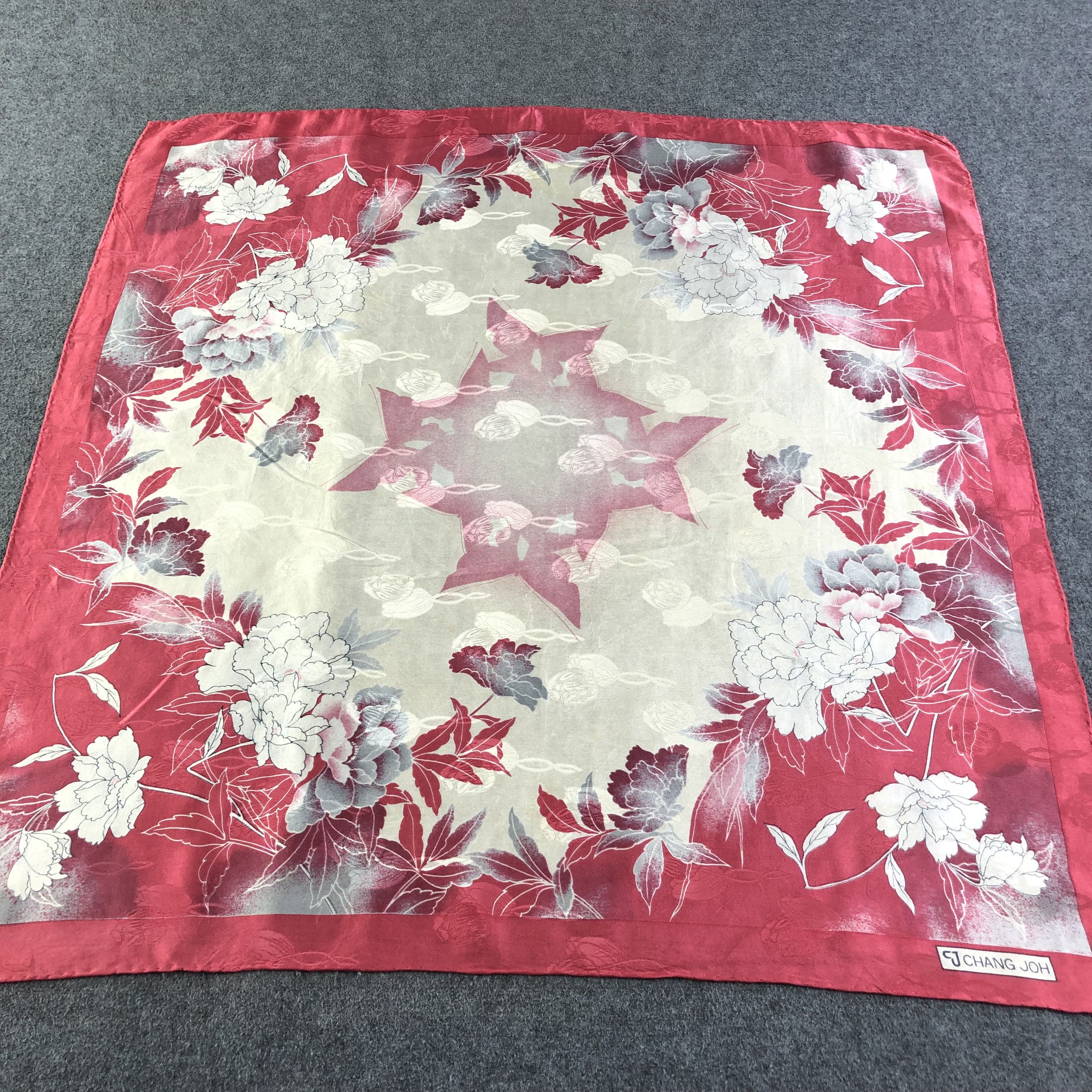 Vintage Vintage Chang Joh Floral Hand Rolled Silk Scarf M812 Size ONE SIZE - 1 Thumbnail
