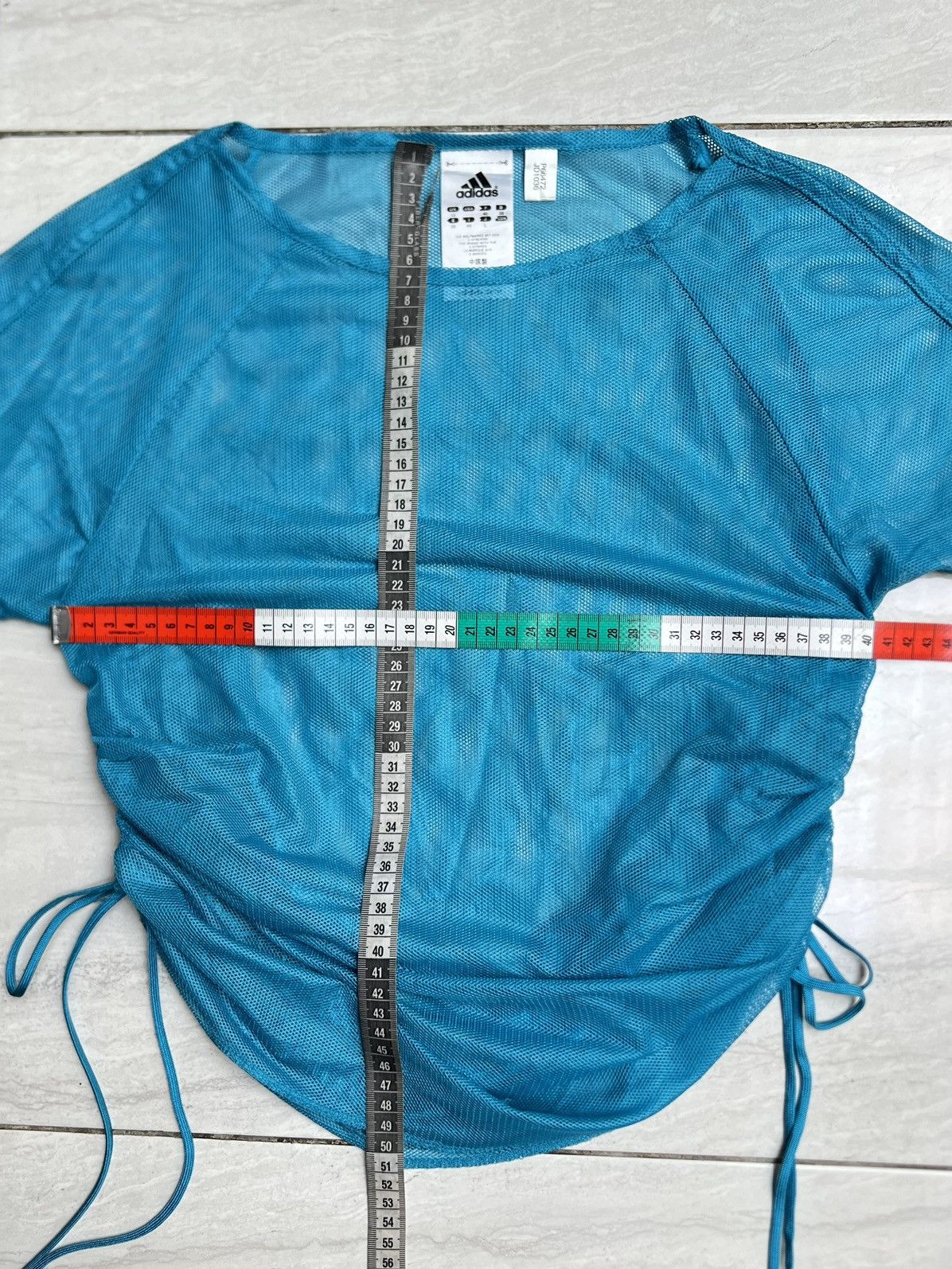 Adidas ADIDAS Blue Mesh T-shirt Size US XS / EU 42 / 0 - 7 Thumbnail