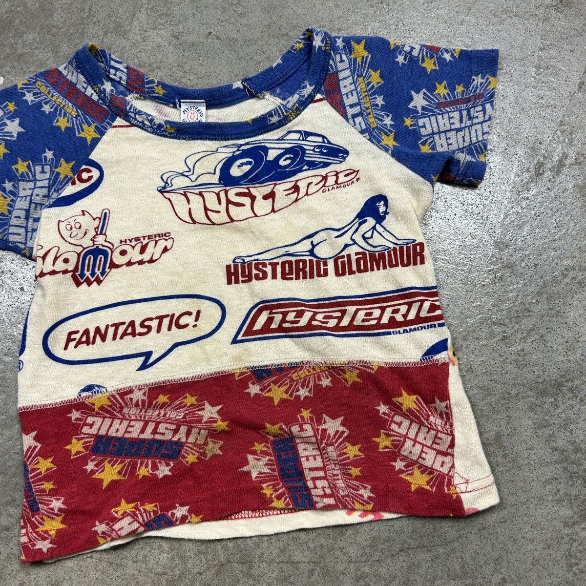 1990s Hysteric Mini Baby Tee Full Print