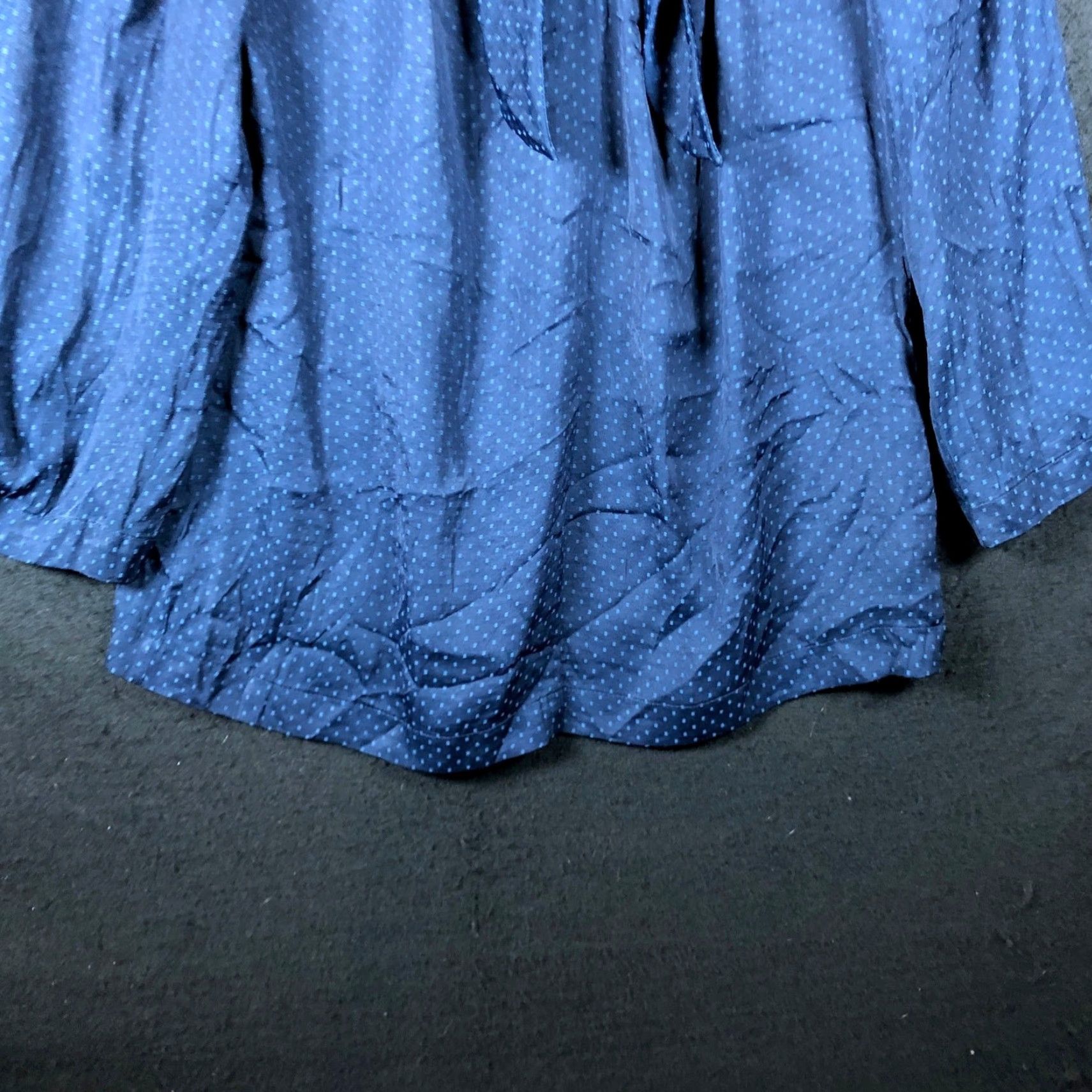 Vintage Cabi Blouse Womens Blue Dotted Front Tie Key Hole Long Sleeve Small Shirt Boho Casual Workwear Womens Size S / US 4 / IT 40 - 3 Thumbnail
