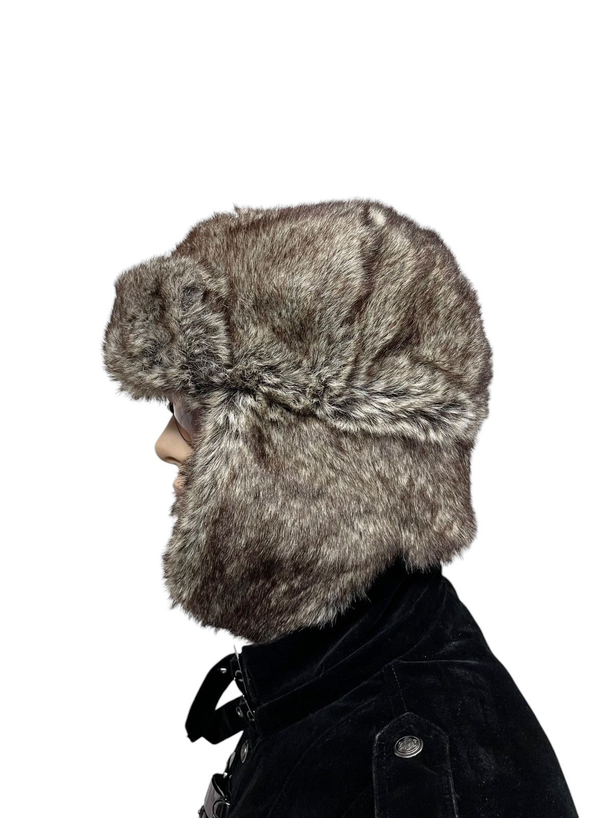 Japanese Brand 🔥GRUNGE🔥Vintage Faux Fur Trapper Hat 14Addiction LGB Style Size ONE SIZE - 3 Thumbnail