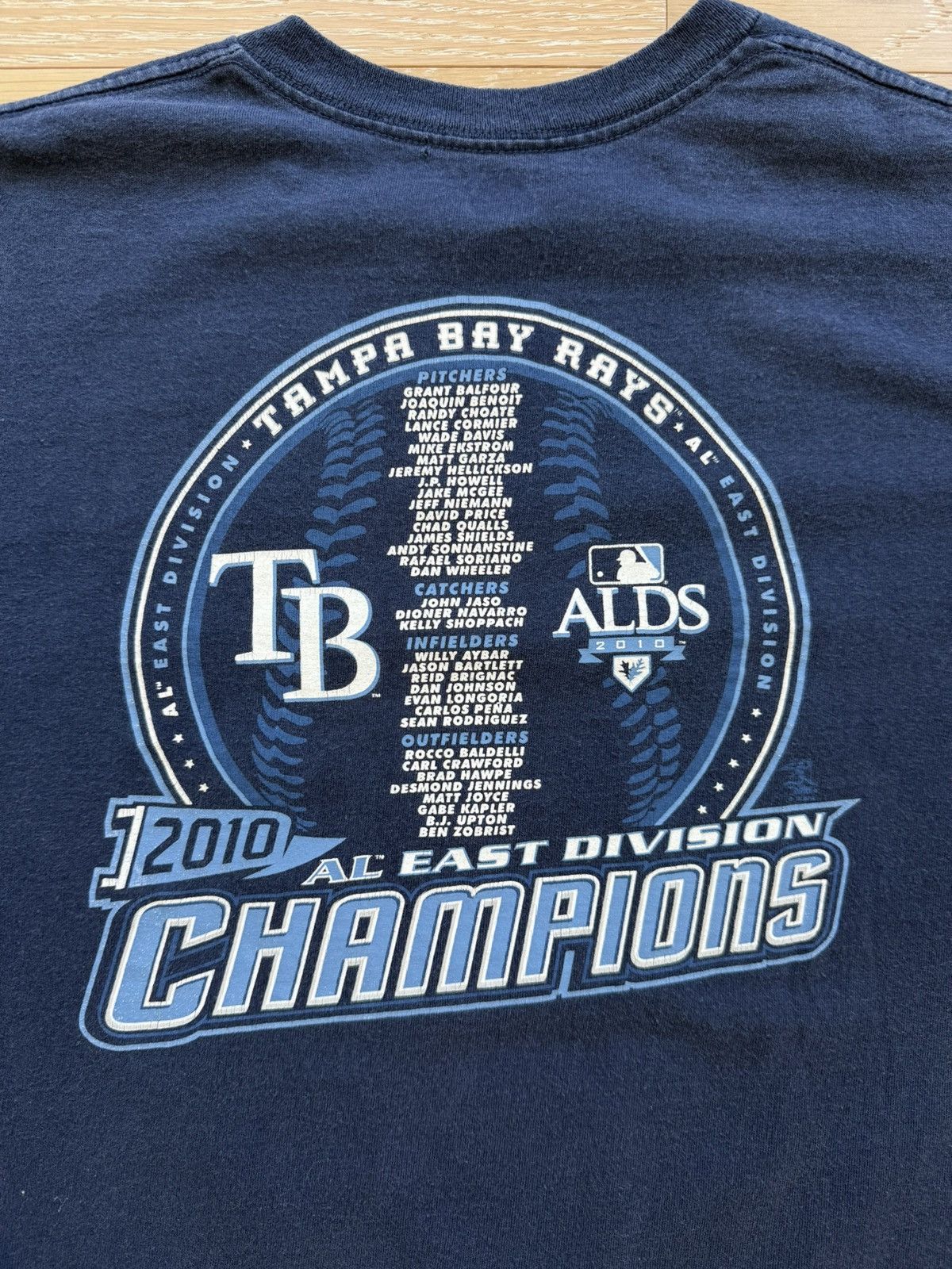 Majestic 2010 Tampa Bay Rays Baseball MLB AL East Champions Shirt Size L / US 10 / IT 46 - 6 Thumbnail