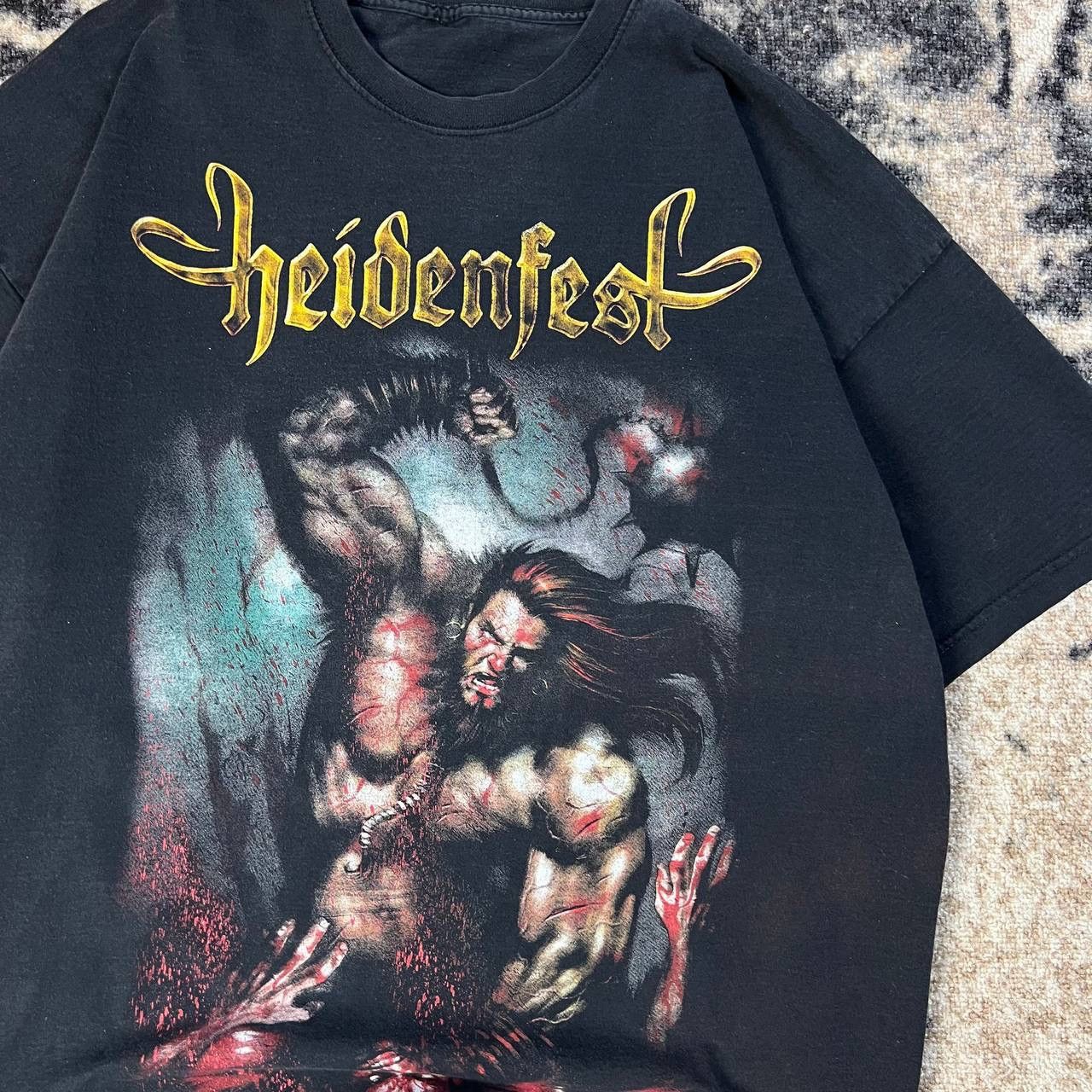 Band Tees Heidenfest Vintage Y2K Rock Bands Tour T-Shirt 1TS85 Size US XL / EU 56 / 4 - 4 Thumbnail