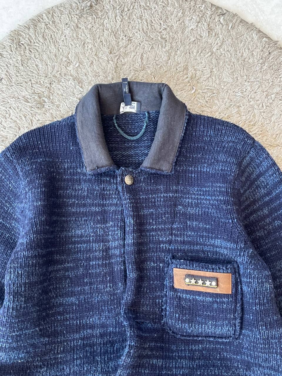 Emporio Armani ARMANI JEANS Cardigan Sweater Botton Up Military Style Size US L / EU 52-54 / 3 - 6 Thumbnail