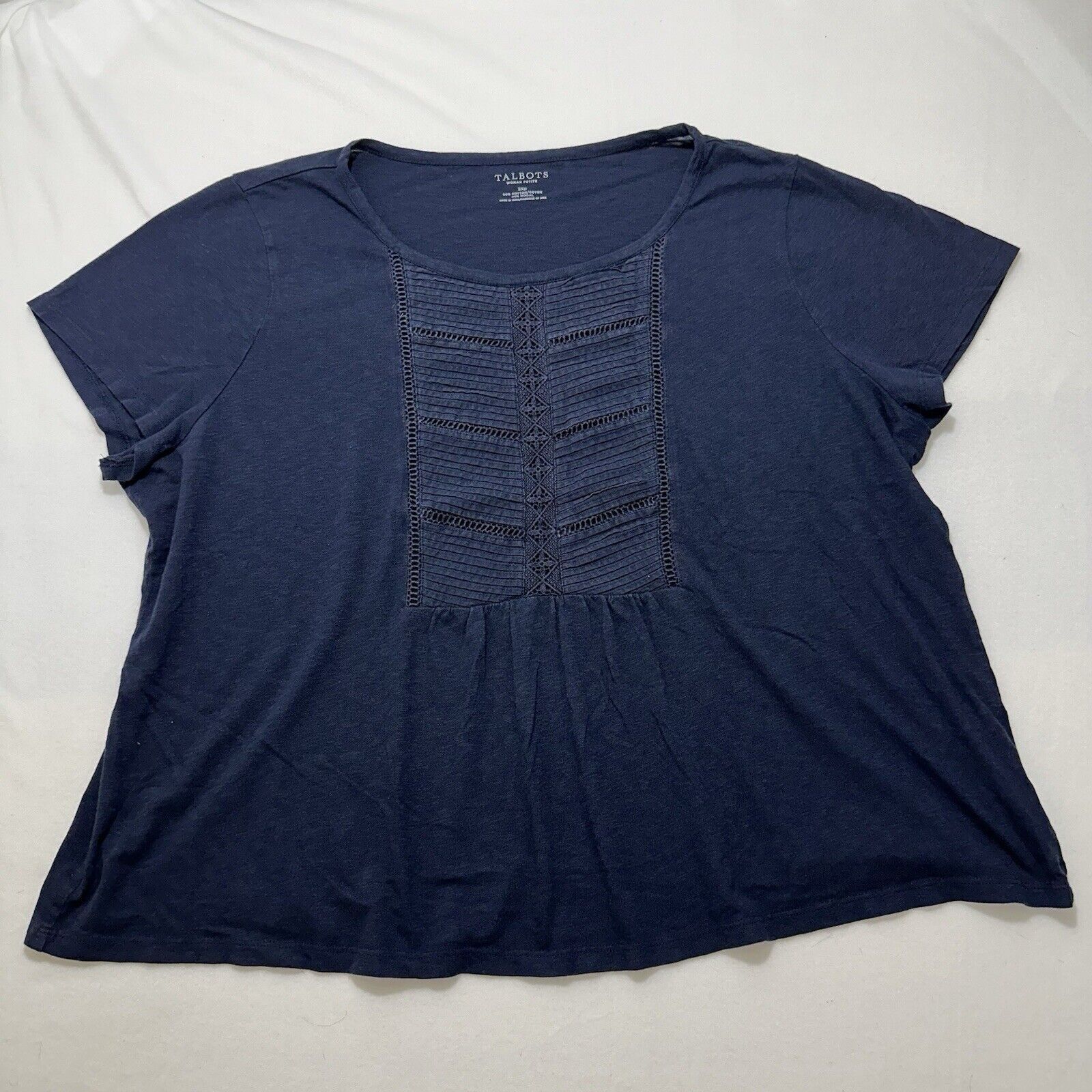 Other Talbots 3XP Blue Cotton Modal Blend Short Sleeve T Shirt Size 3XL / US 20-22 - 1 Thumbnail