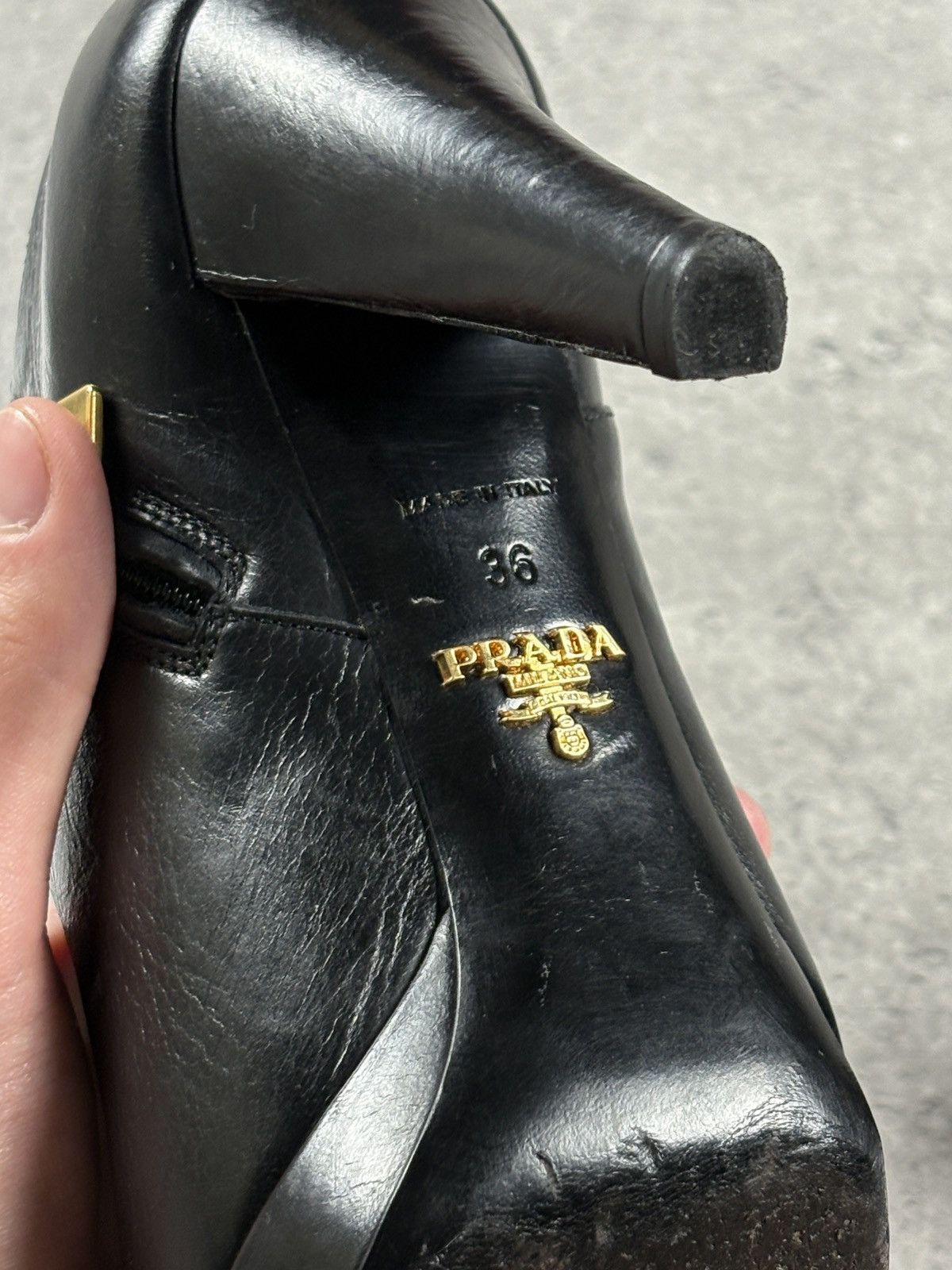 Prada Prada High Heeled Ankle Leather Boots Italy Black Size 36 Size US 6 / IT 36 - 9 Thumbnail