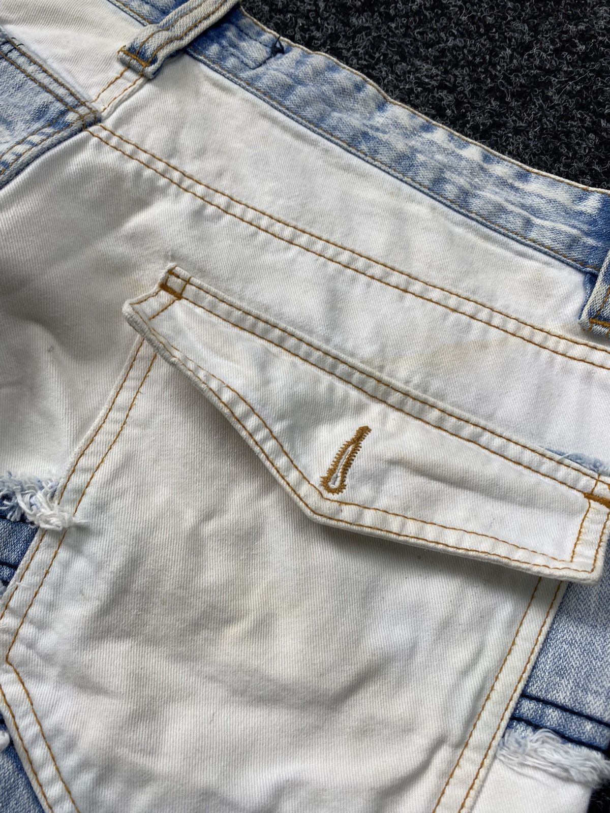Japanese Brand 🔥OPIUM PUNK GOTHIC DISTRESSED ASYMMETRICAL JEANS CUSTOM 32 Size US 32 / EU 48 - 15 Thumbnail