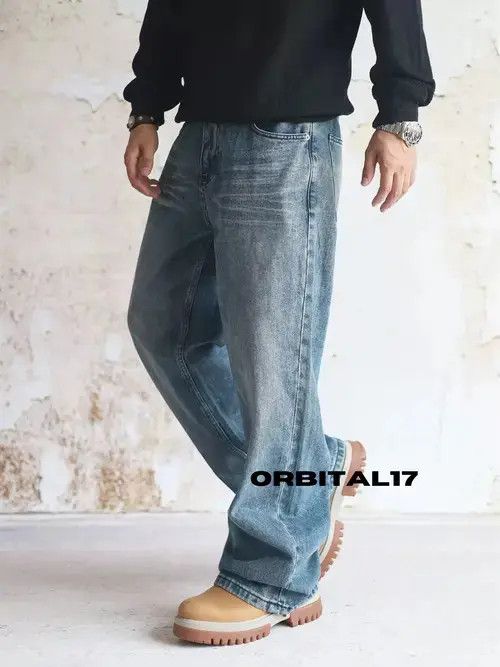 Jean grunge graphic pattern faded jeans Size US 32 / EU 48 - 8 Thumbnail