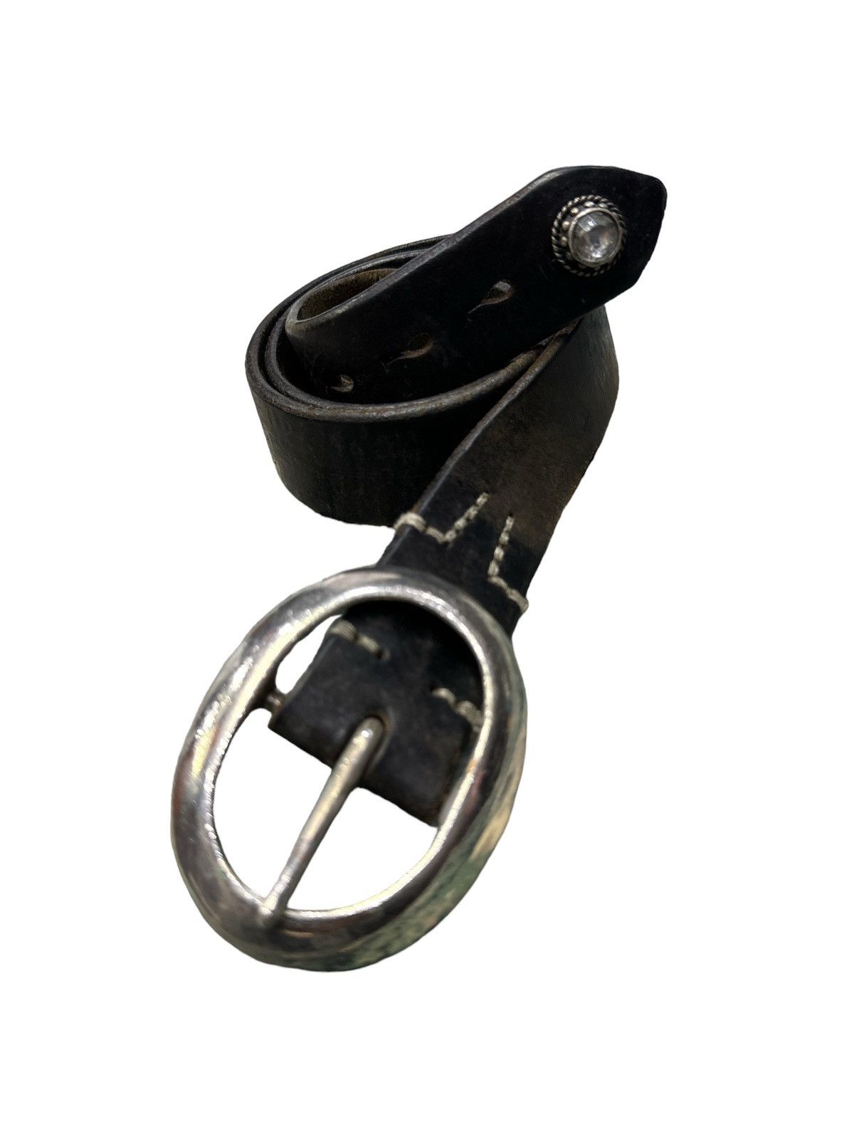 Japanese Brand BACK NUMBER SOLID LEATHER BELT Size 36 - 1 Thumbnail