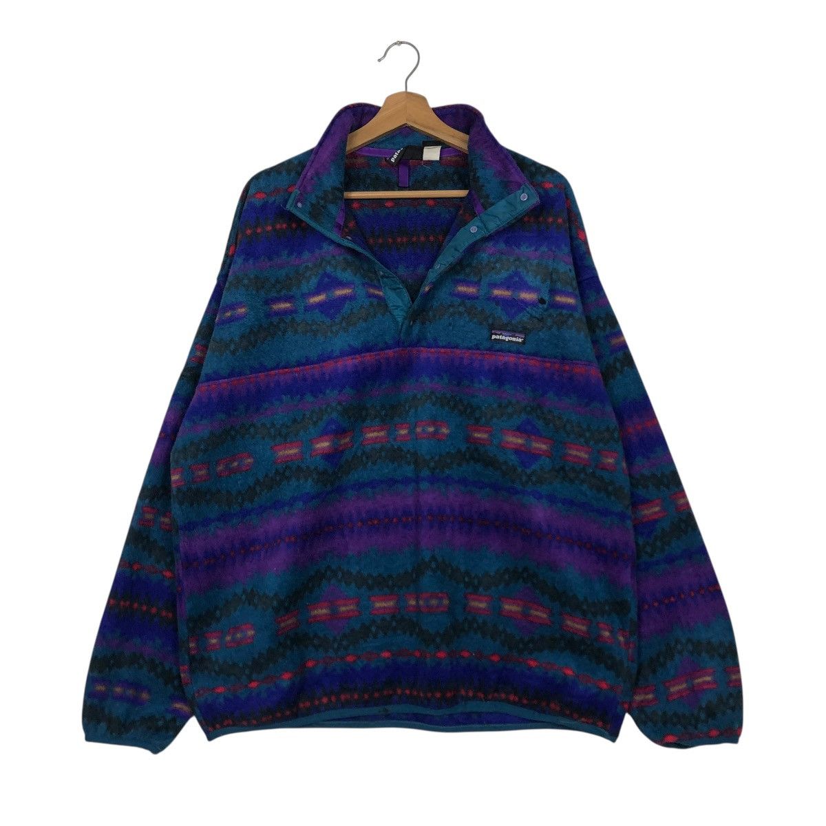 Patagonia 🔥PATAGONIA MADE IN USA FLEECE JACKET HALF SNAP BUTTON NAVAJO Size US XL / EU 56 / 4 - 13 Thumbnail