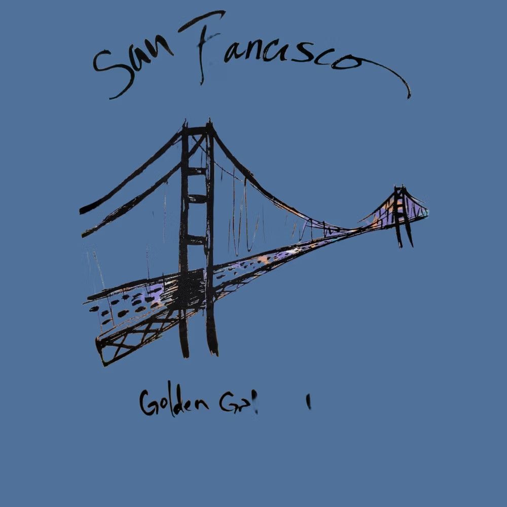 Hanes Hanes Beefy-T Shirt Mens Vintage 90s San Francisco Golden Gate Bridge White XL Graphic Print California USA Shirts Size US XL / EU 56 / 4 - 1 Thumbnail