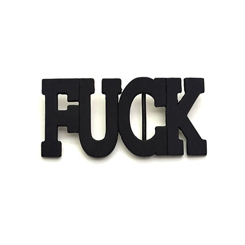Vintage Black FUCK Belt Buckle Size ONE SIZE - 1 Thumbnail