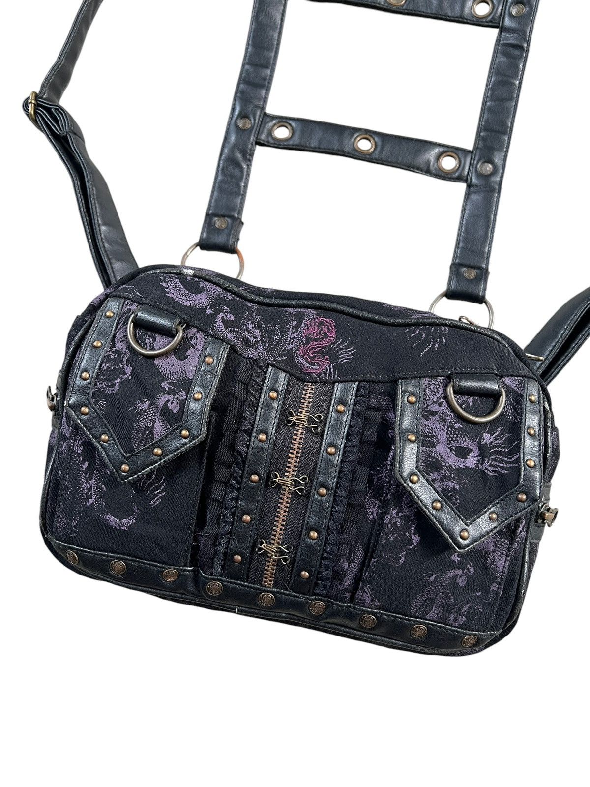 Seditionaries 2000 Ozz On 🇯🇵 Dragon Motif Bondage Strap Backpack Size ONE SIZE - 3 Thumbnail