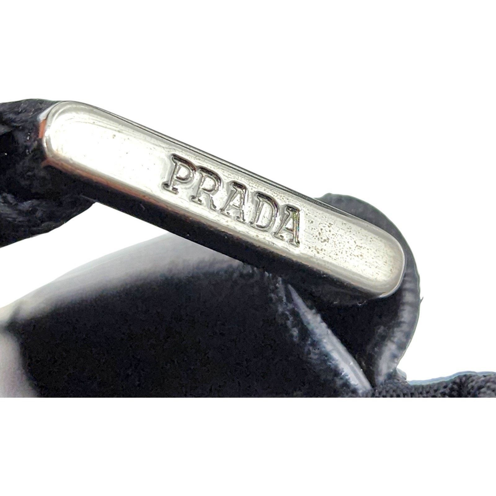 Prada Triangle Logo Nylon and Leather Crossbody Shoulder Bag Black Size ONE SIZE - 5 Thumbnail