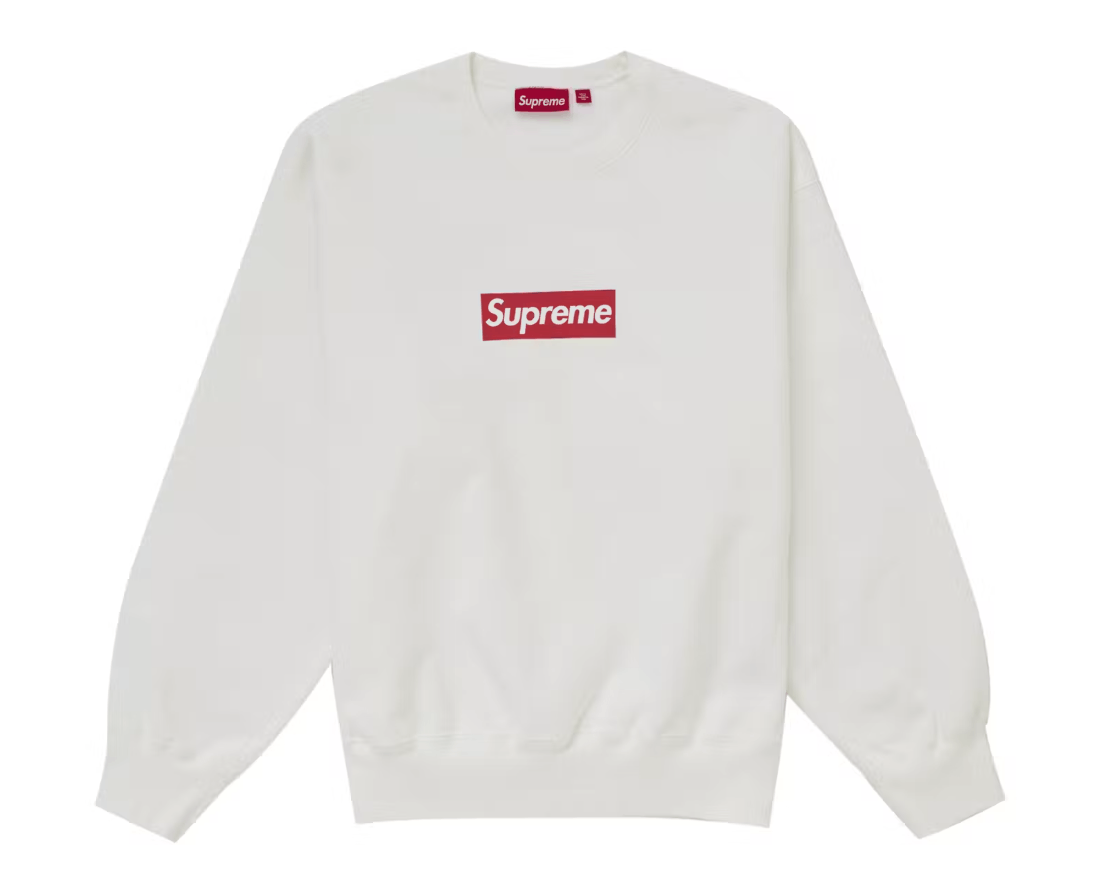 Supreme Supreme Washed Box Logo Crewneck White Size M Size US M / EU 48-50 / 2 - 1 Preview