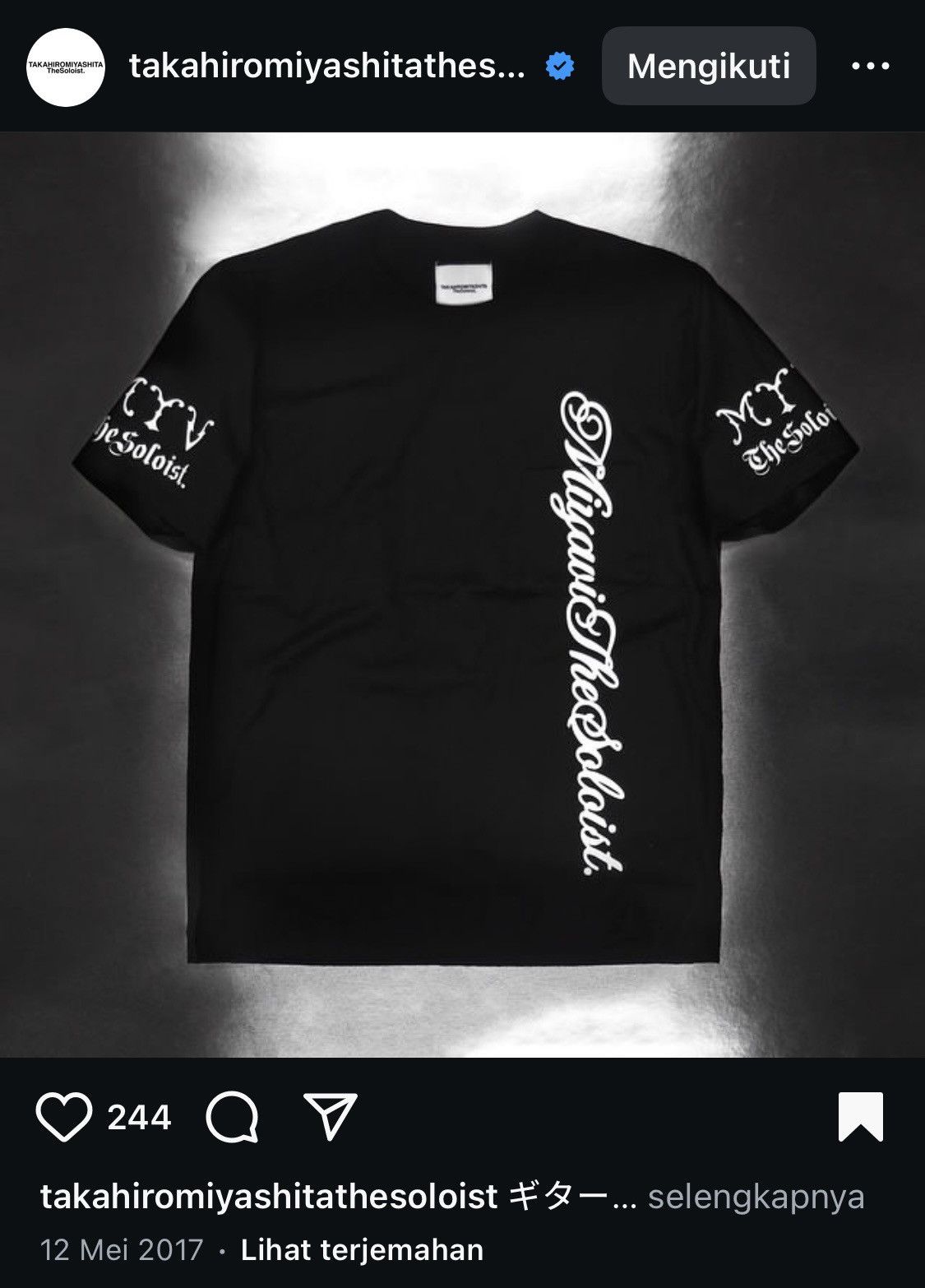 Takahiromiyashita The Soloist. TAKAHIROMIYASHITA THE SOLOIST X FENDER / MIYAVI 15TH ANNIV Size US M / EU 48-50 / 2 - 16 Thumbnail