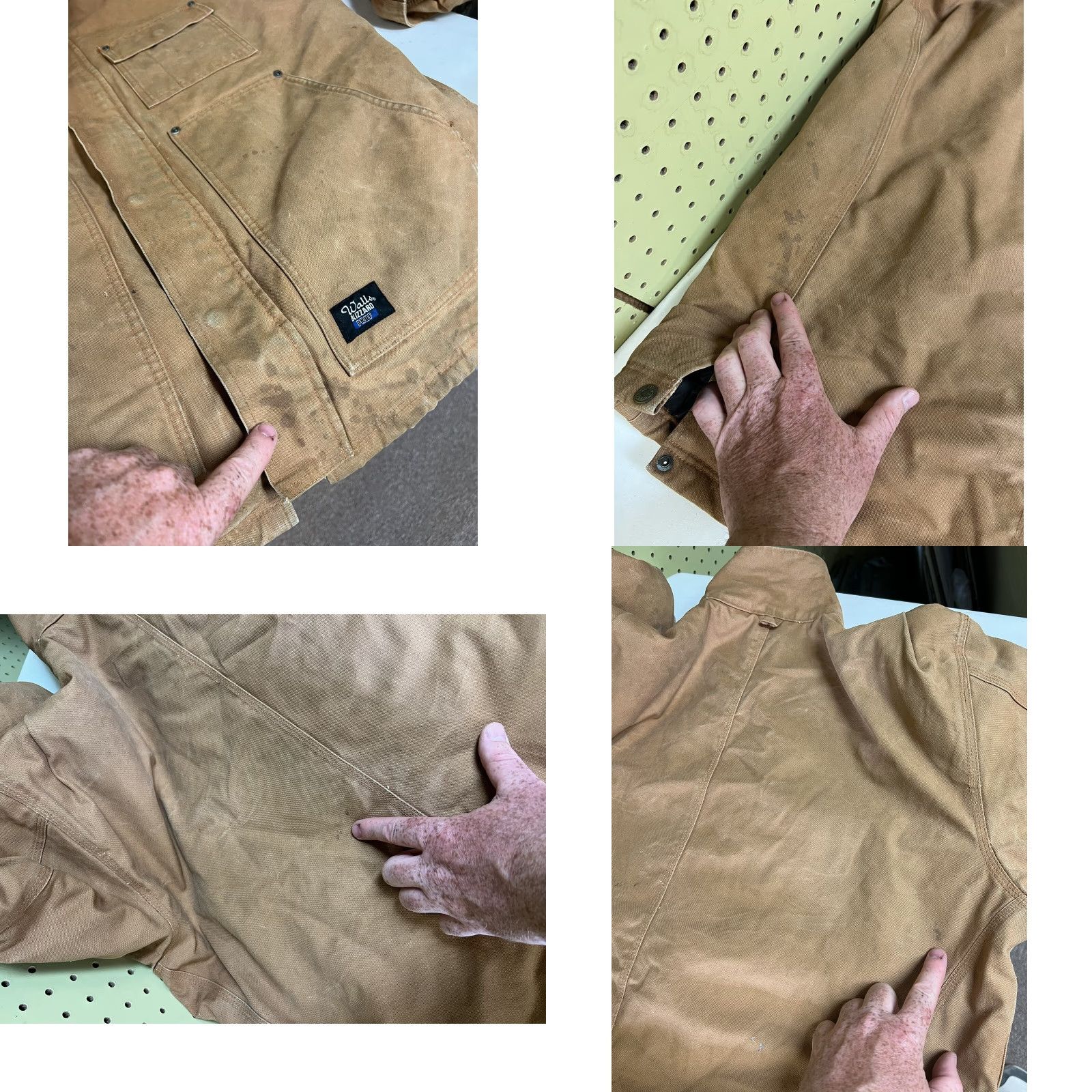 Walls VINTAGE Walls Blizzard Pruf Insulated Corduroy Cotton Work Jacket Large T Mens Jacket Camel Brown 90s Logo Pockets Full Zip Mid-Length Size US L / EU 52-54 / 3 - 9 Thumbnail