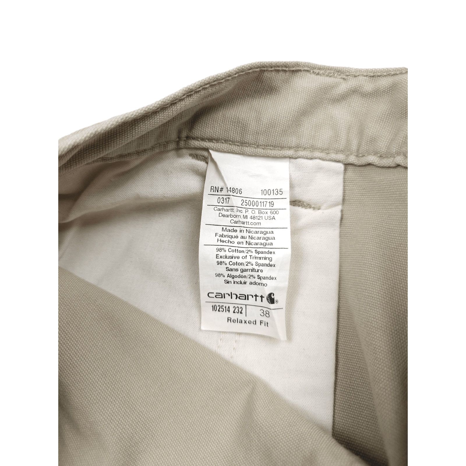 Carhartt × Vintage 💎 Y2K Carhartt Relaxed Fit Canvas Shorts Size 38 Beige XXL Size US 38 / EU 54 - 8 Thumbnail