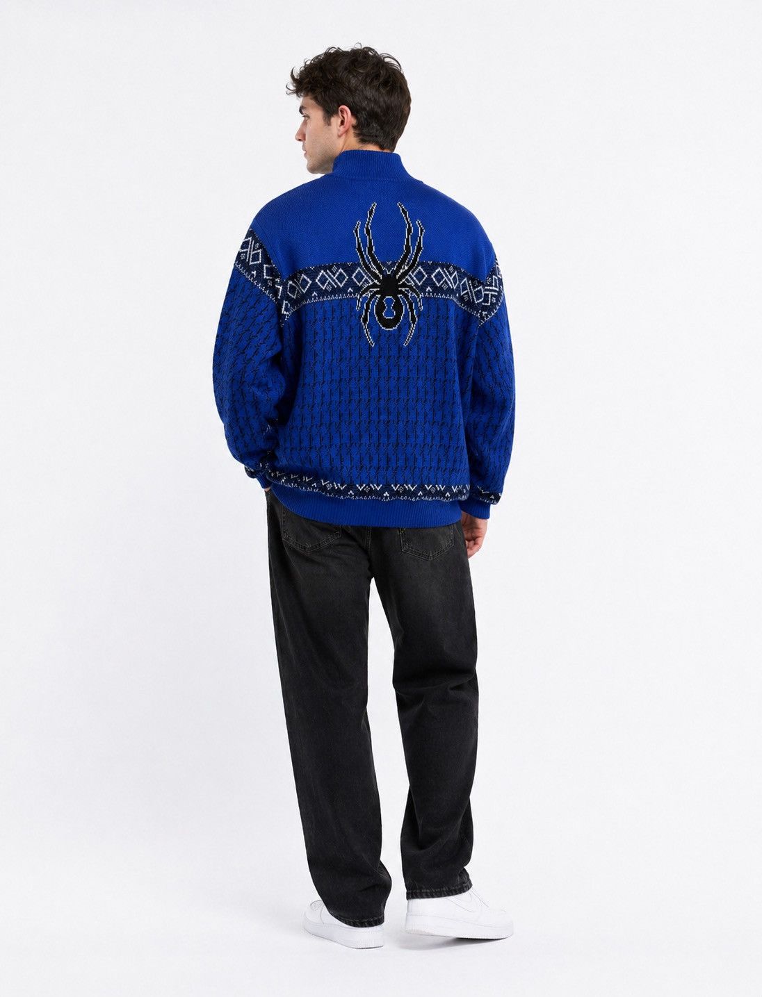 Spyder VINTAGE SPYDER 1/4 ZIP SPYDER LOGO PULLOVER XL Size US XL / EU 56 / 4 - 2 Thumbnail