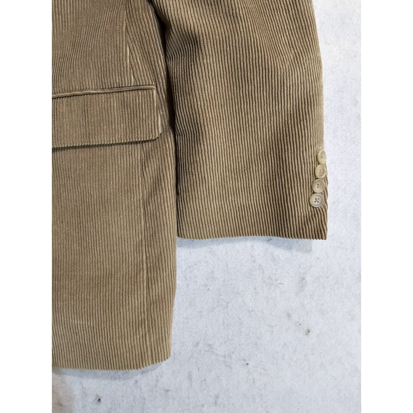 Chaps Chaps By Ralph Lauren Tan Corduroy Blazer Lined Sport Coat Jacket Mens Size 44 Long Size 44R - 6 Thumbnail