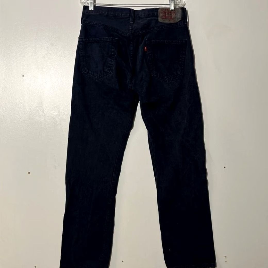 Levi's VNT Levi's 501 Jeans 34x34 Dark Indigo Blue Straight Leg Button Fly Denim M20 Mens Jeans Regular Rise 34 in Denim Blue Vintage: No Size US 34 / EU 50 - 4 Thumbnail